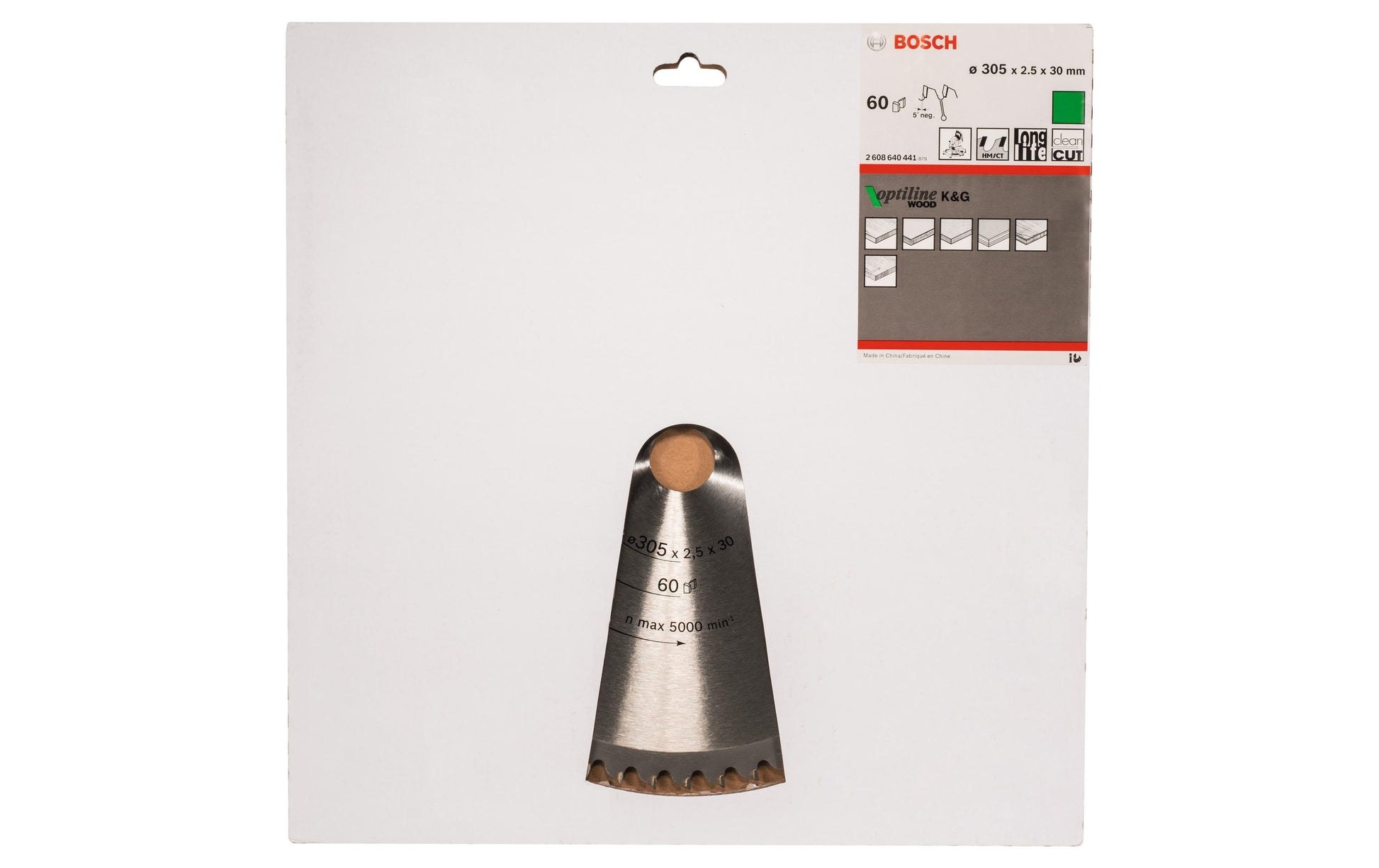 Bosch Professional – Kreissägeblatt, Optiline Wood, 305 mm × 30 mm × 2,5 mm