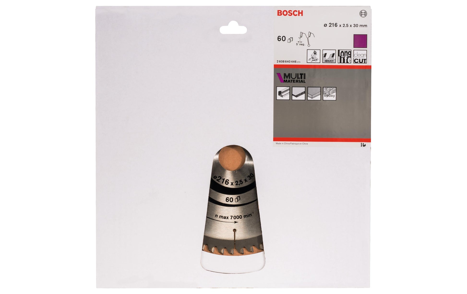 Bosch Professional – Kreissägeblatt, Multi Material, 2608640446, 216 mm × 30 mm × 2,5 mm
