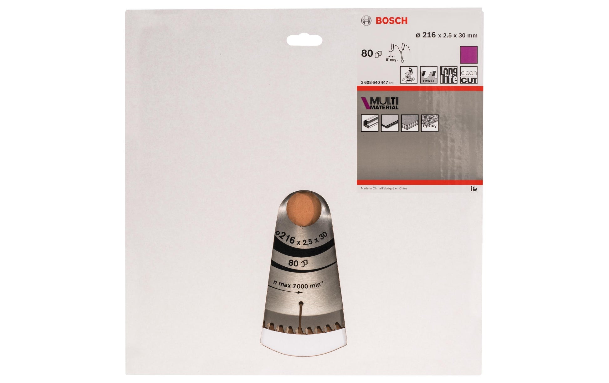 Bosch Professionelles Kreissägeblatt 216 × 30 × 2,5 mm, 80 Zähne – für Metall