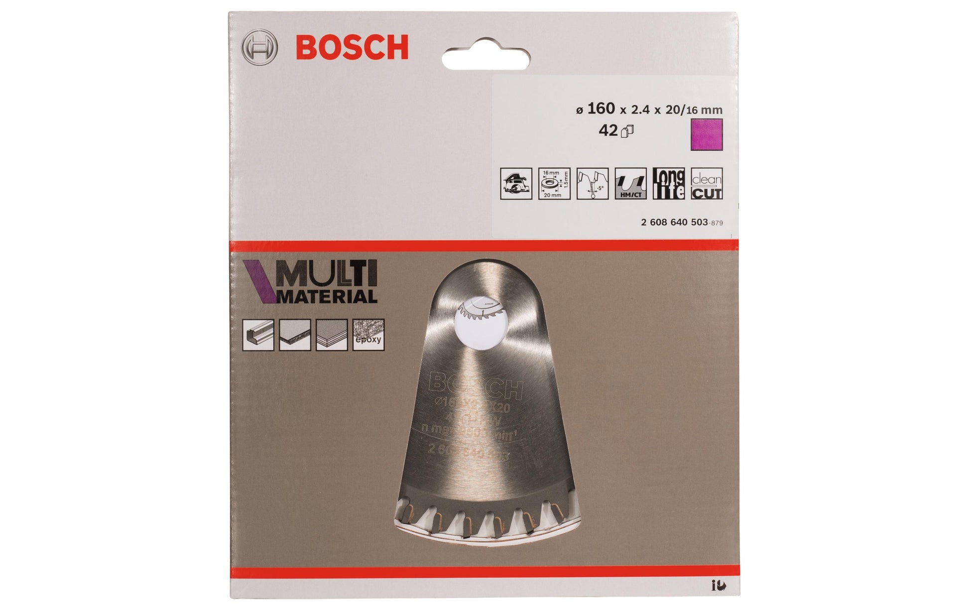 Bosch Professional – Kreissägeblatt, Multi Material, 160 mm × 1,8 mm