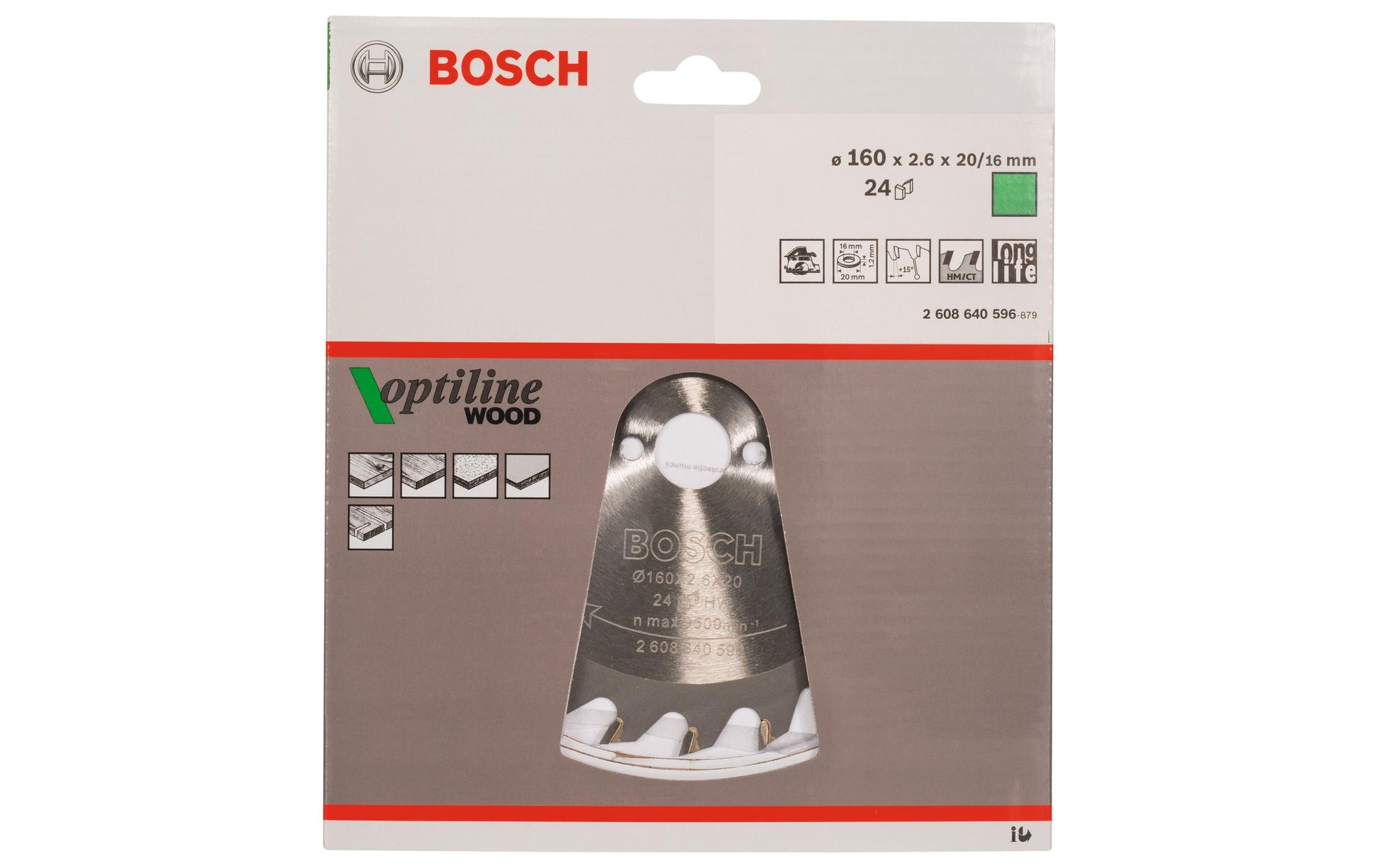 Bosch Professional – Kreissägeblatt, Optiline Wood, 2608640596, 160 mm