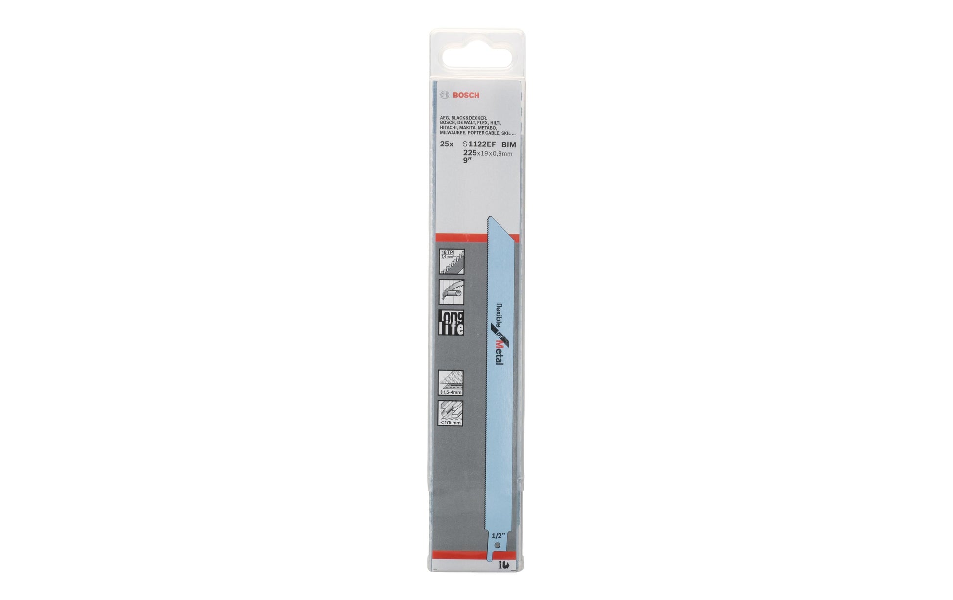 Bosch Professionelles Säbelsägeblatt 175 mm Bi-Metall – 25 Stk – für Metall