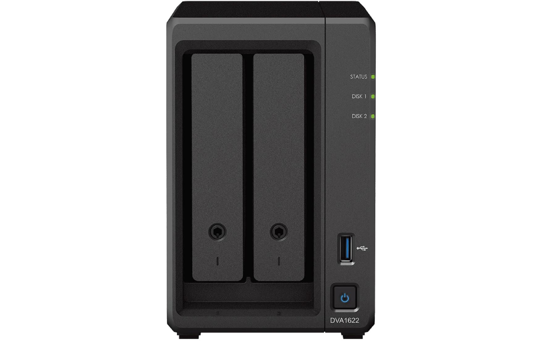 Synology DVA1622 NVR – 2 Einschübe, 6 GB RAM, Intel J4125, HDMI, 1× Gigabit Ethernet