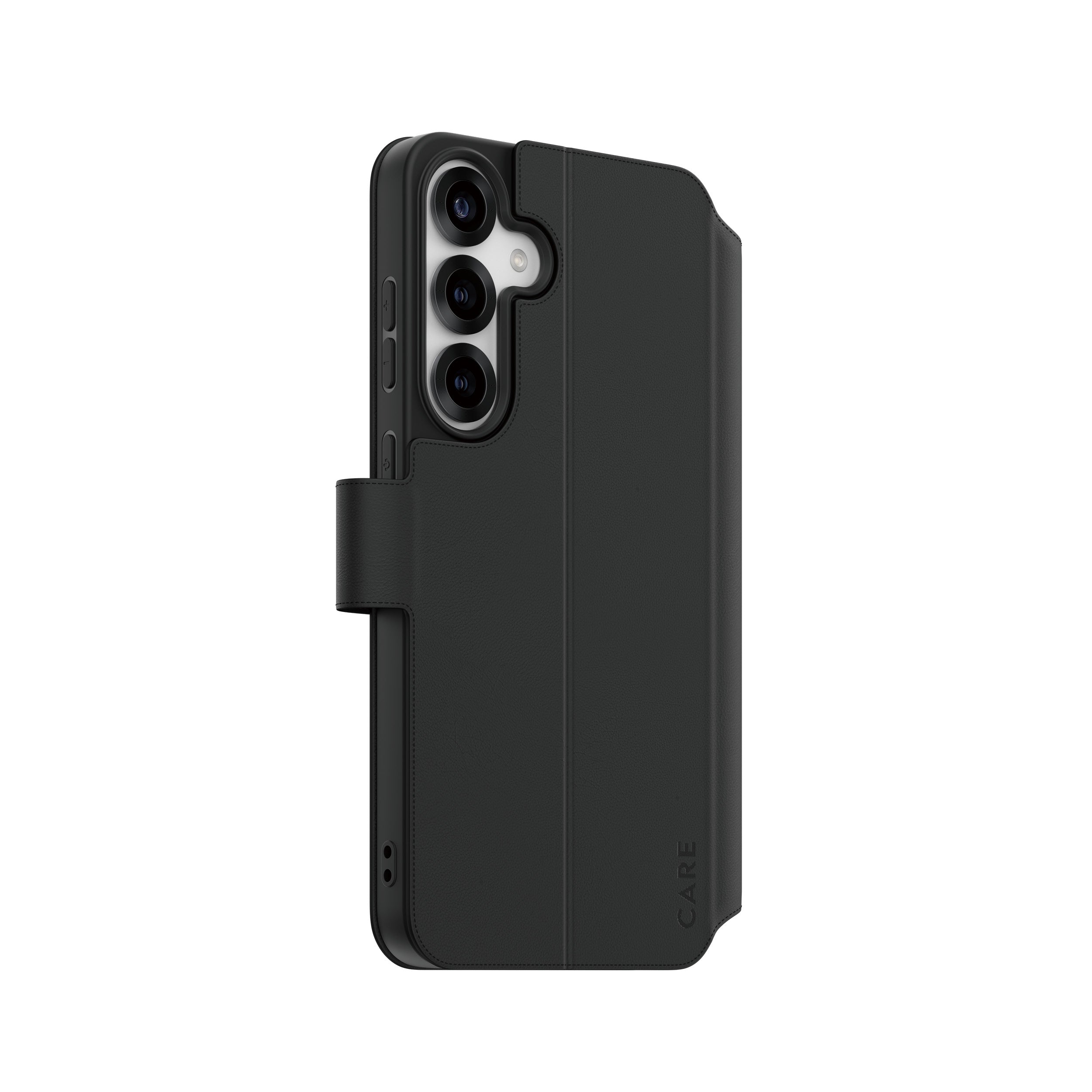 PanzerGlass CARE – Backcover – für Samsung Galaxy S25+ – schwarz – stossgeschützt (bis 2,4 m), mit Standfuss