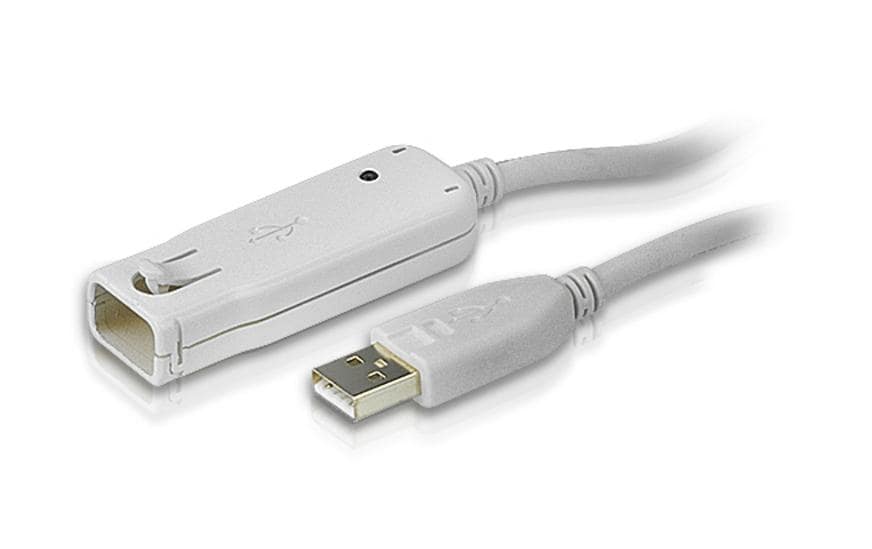 ATEN USB-A Verlängerungskabel (Stecker auf Buchse) – USB 2.0 (480 Mbps) – 12 m – Weiss