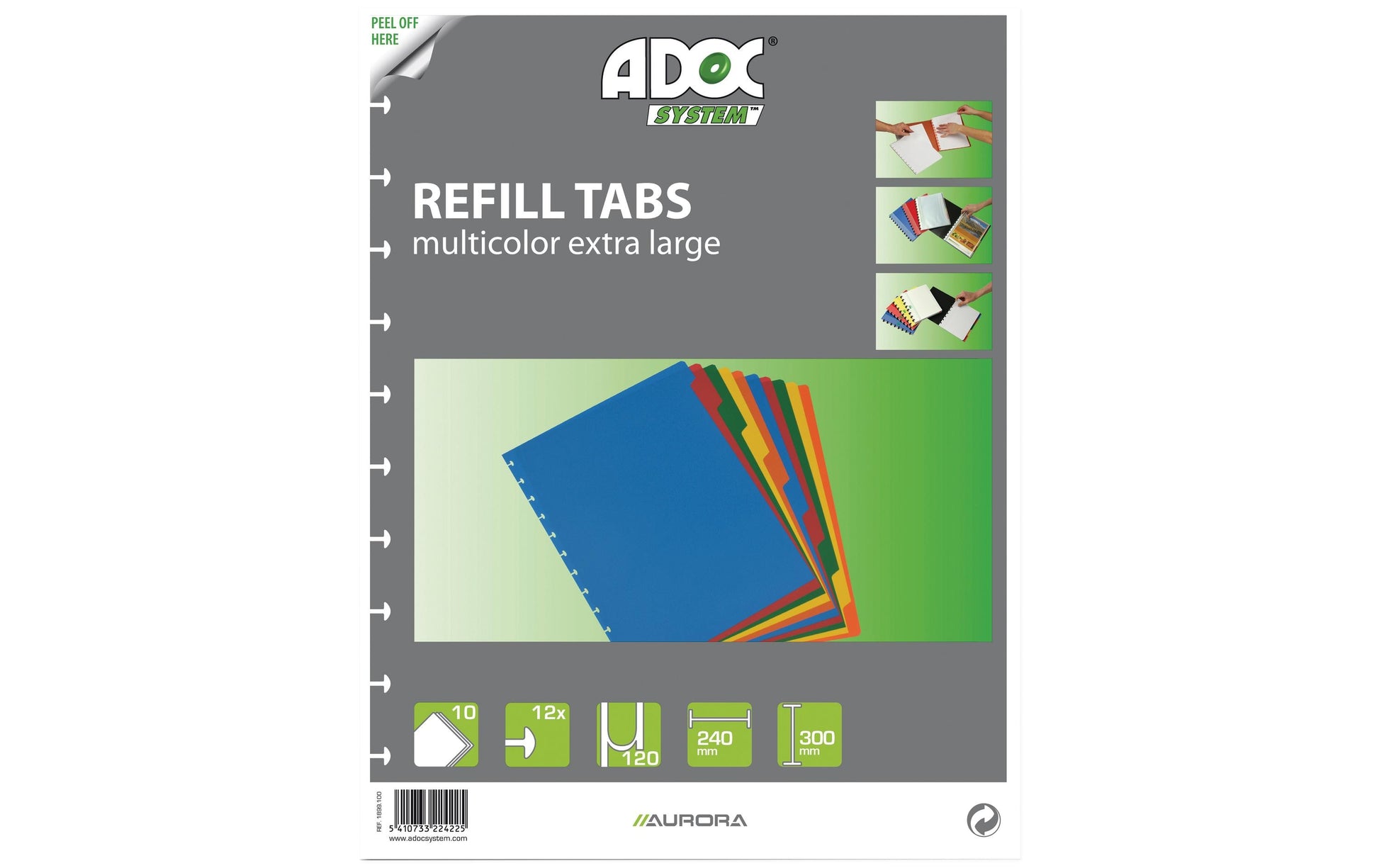 Adoc Register – für A4, Kunststoff (PP), 10-teilig, mehrfarbig