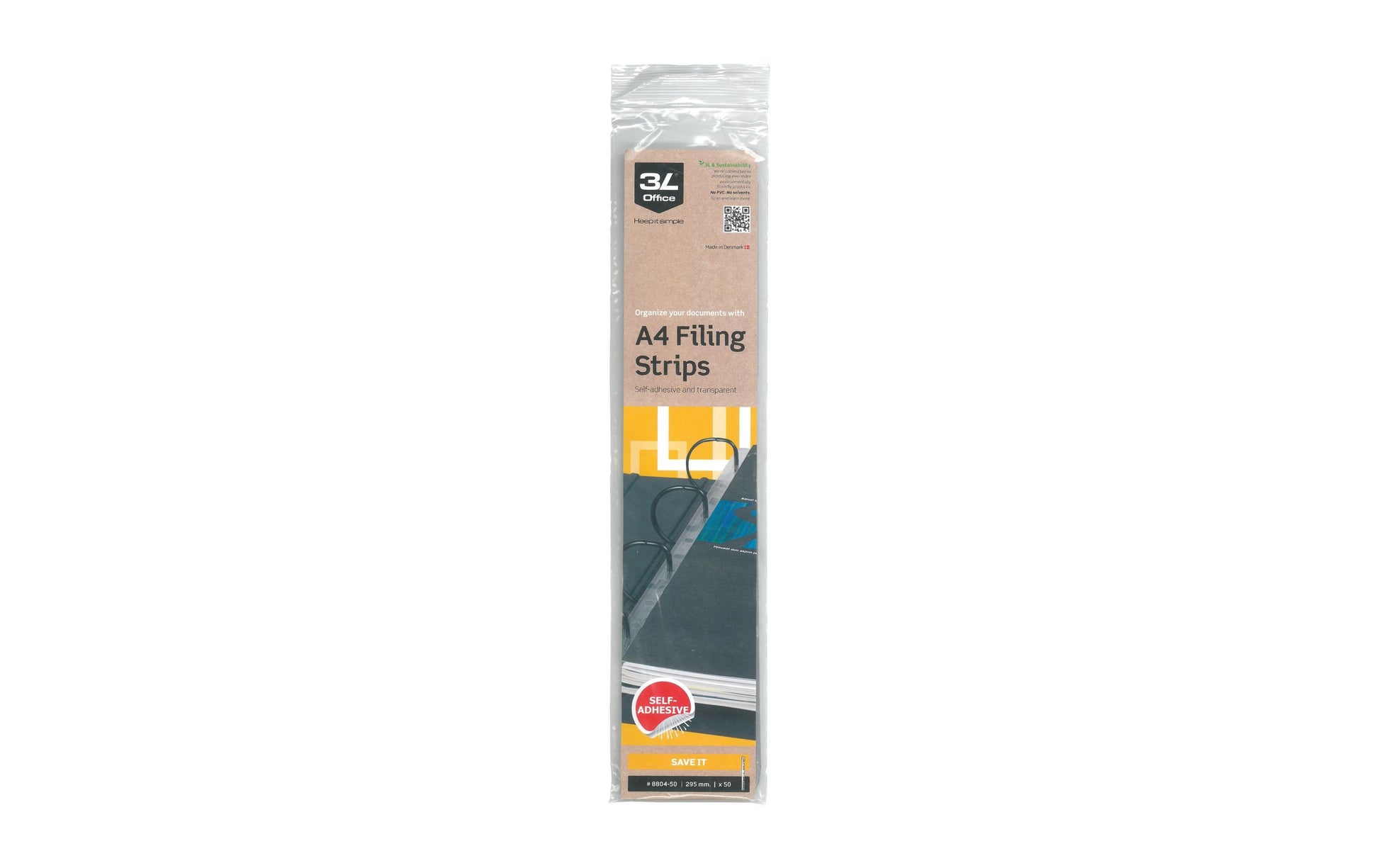 3L Abheftstreifen – für A4 – 295 × 25 mm – Polyethylenterephthalat – transparent – 50 Stk.