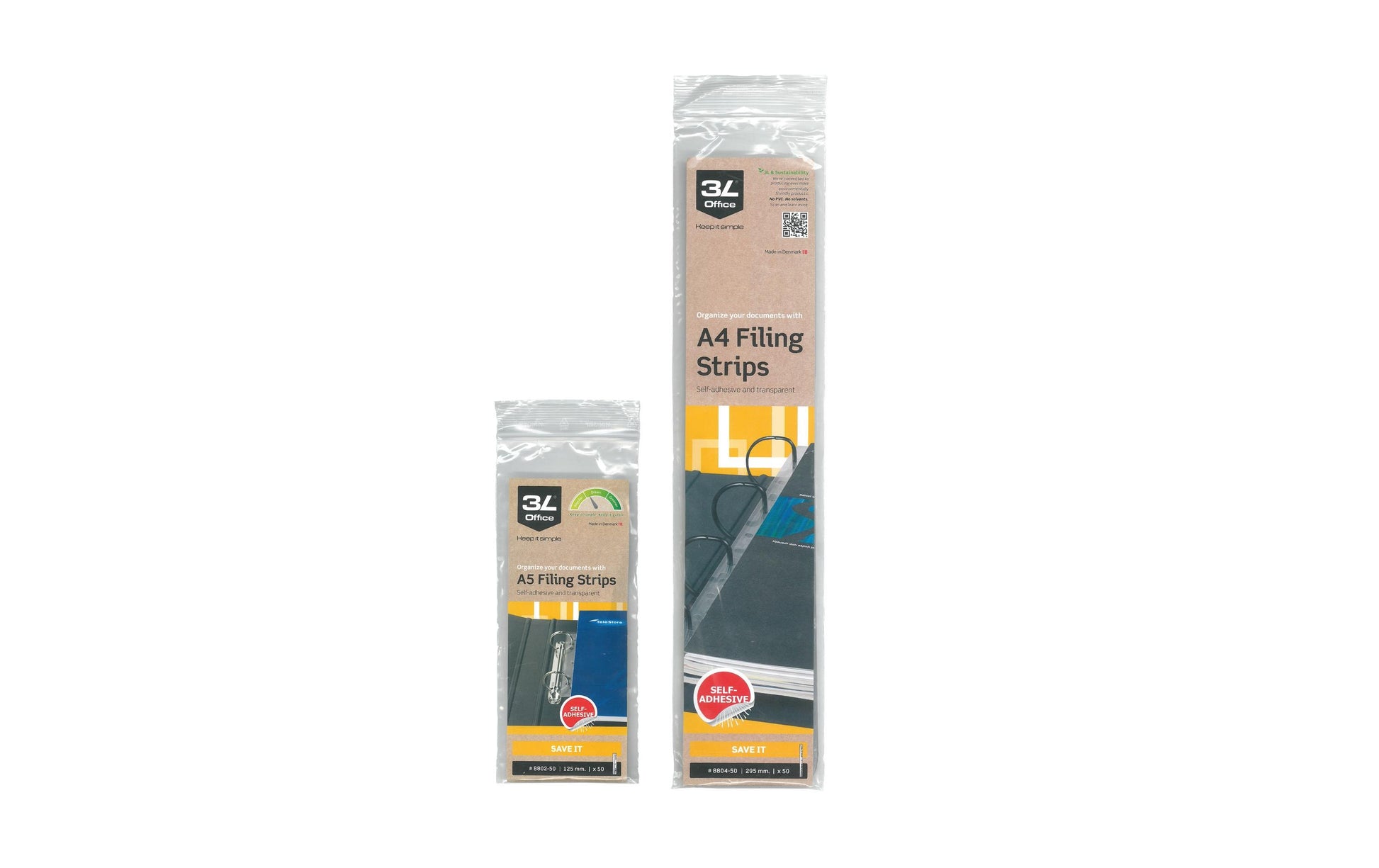 3L Abheftstreifen – für A5 – 125 mm – PET – transparent – selbstklebend – 11-fach – 50 Stk.
