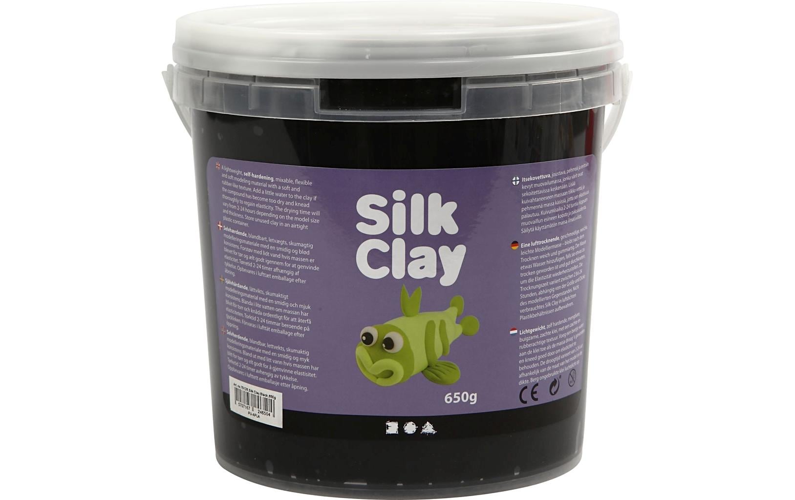 Creativ Company Modelliermasse, Modellierton, Schwarz, 650 g