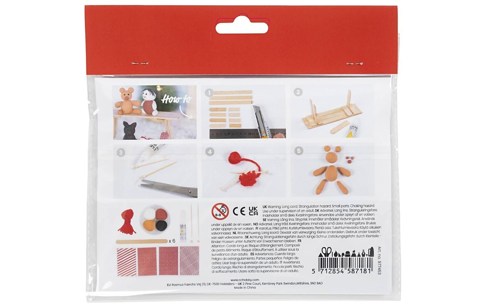 Creativ Company Elfentür / Wichteltür Szene – Bastelset – Wichtel – Weihnachten – Mehrfarbig