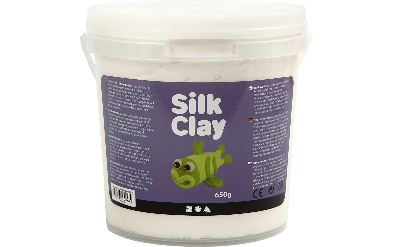 Creativ Company Modelliermasse, Weiss, Glitzer, Lufttrocknend (selbsthärtend), 650 g