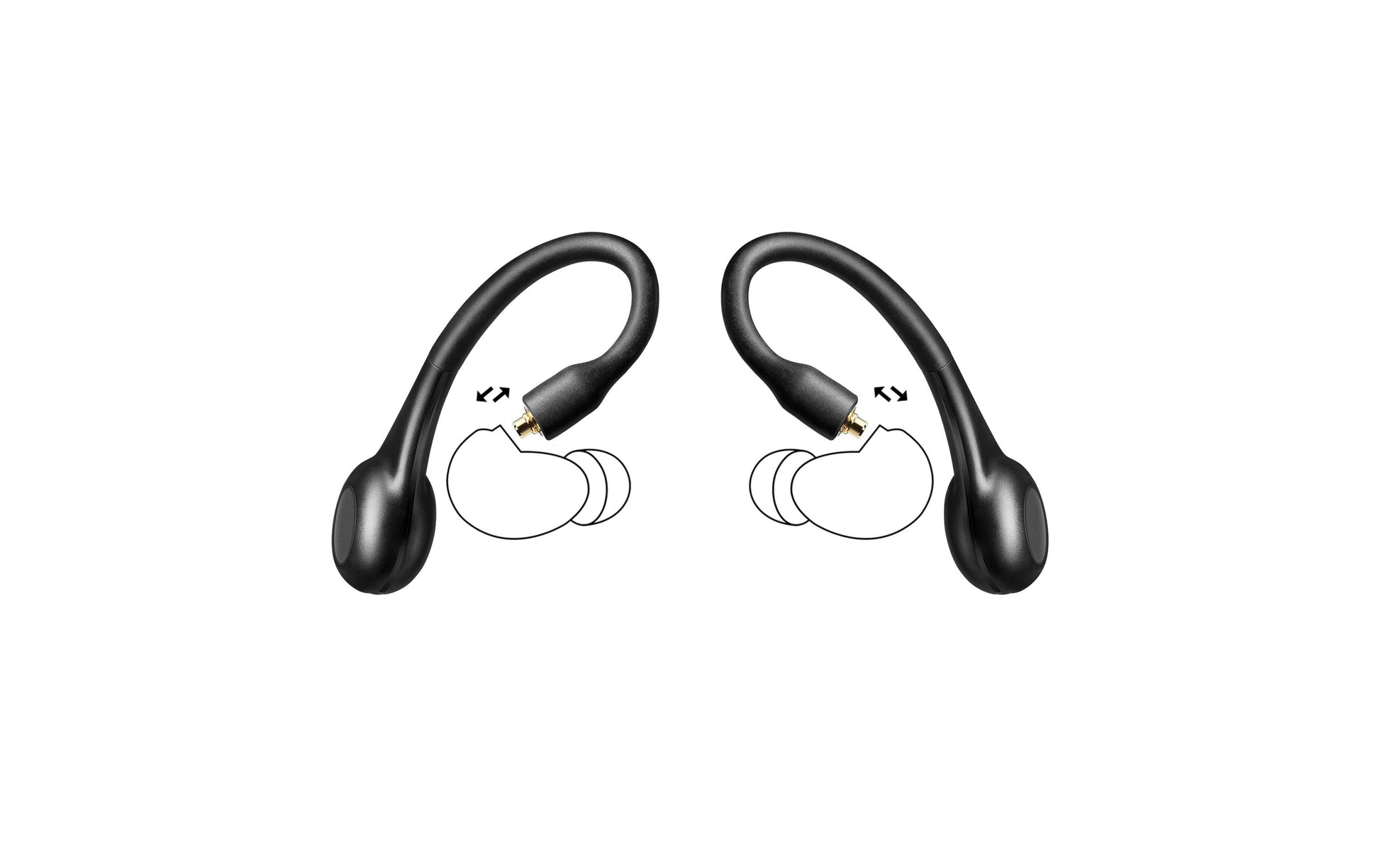 Shure True Wireless Secure Fit Adapter G2 – Headset-/Audio-Adapter für Shure Ohrhörer mit abnehmbarem Kabel