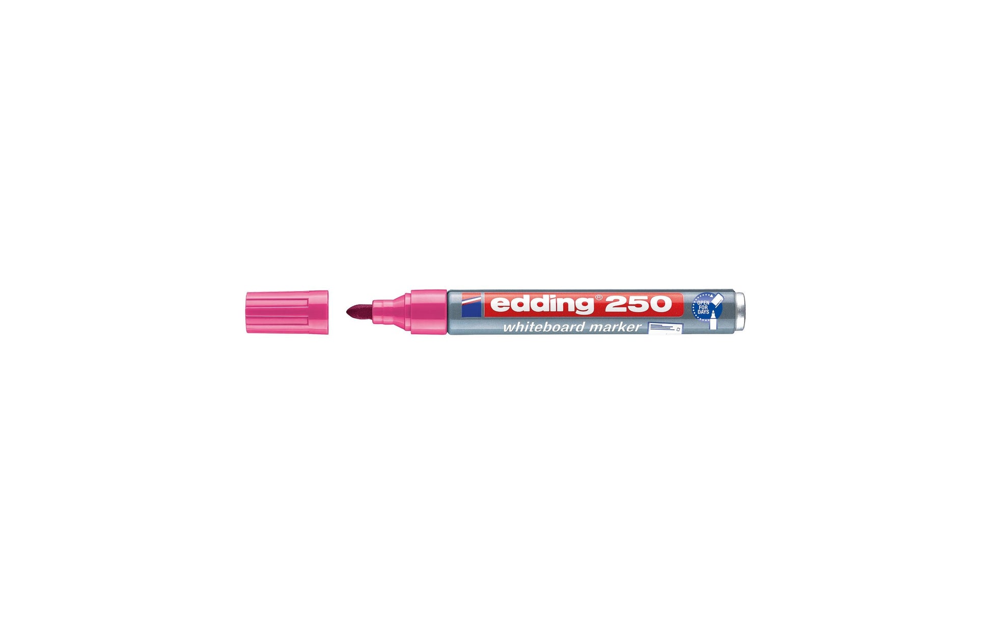 Edding Whiteboard-Marker 250 – Rundspitze 1,5-3 mm – Pink – trocken abwischbar