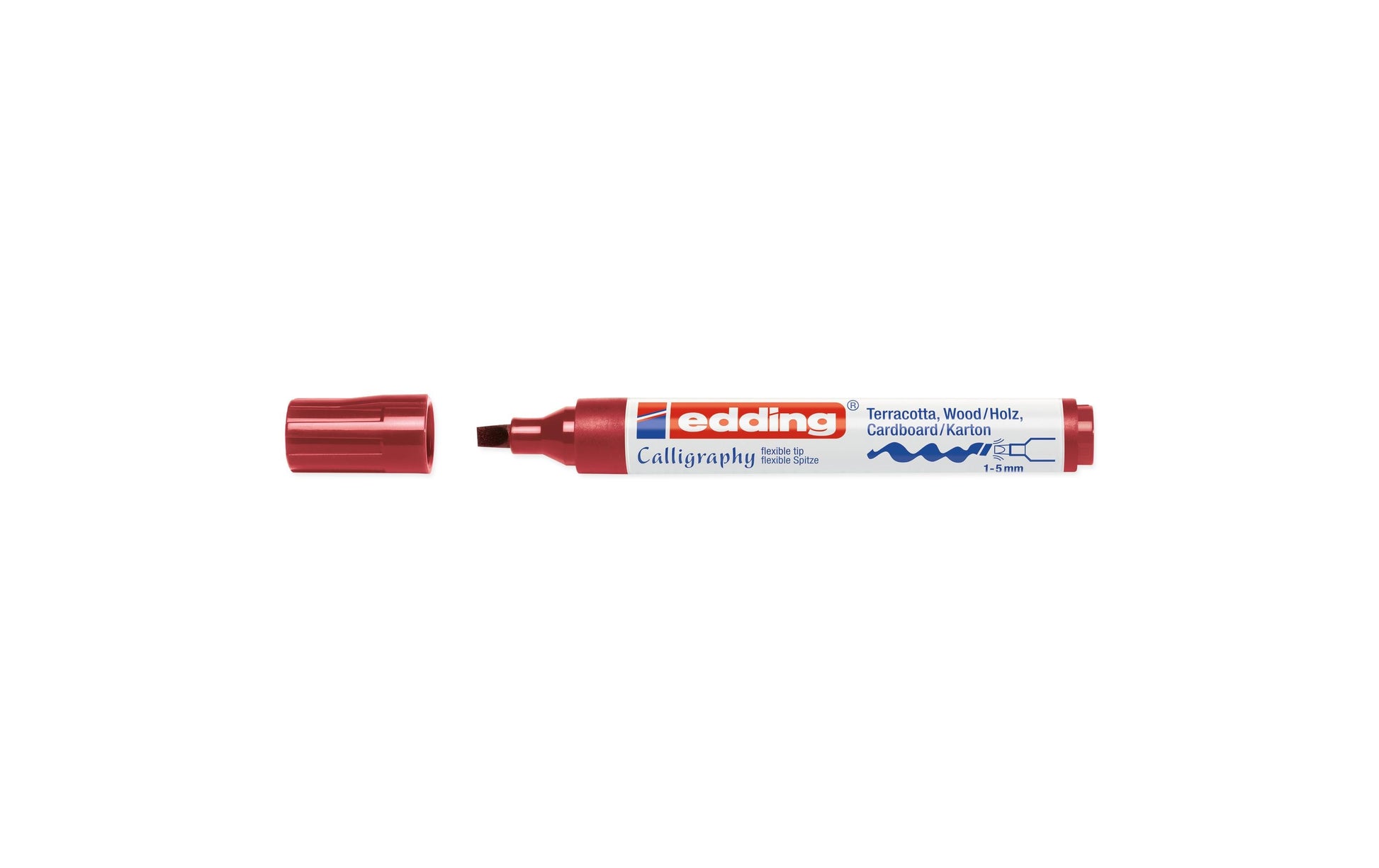 Edding 1455 Permanentmarker – Keilspitze 1,5 mm – Purpur – für Papier, Karton und Holz