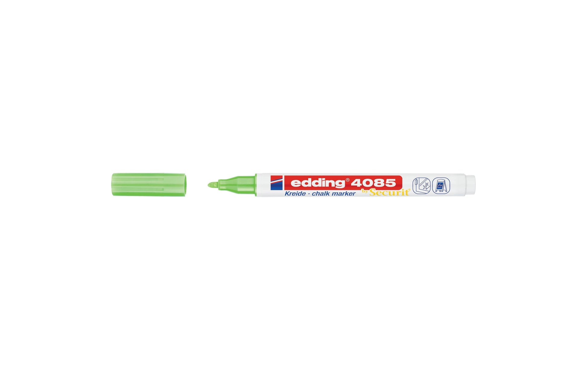 Edding 4085 Kreidemarker – Rund 1–2 mm – Grün, für Glas und andere glatte Oberflächen