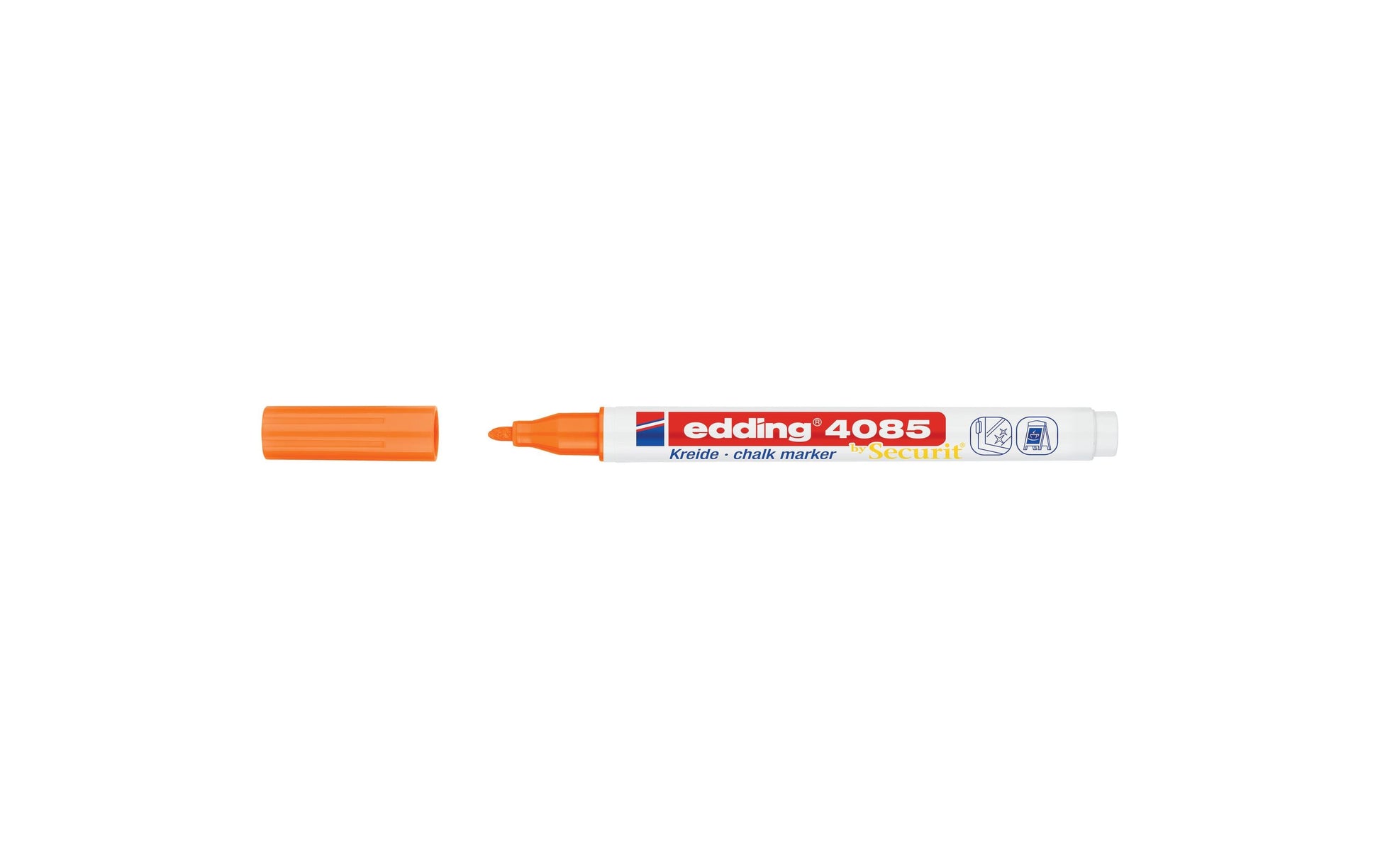 Edding 4085 Kreidemarker – Rund 1–2 mm – Orange, für Glas