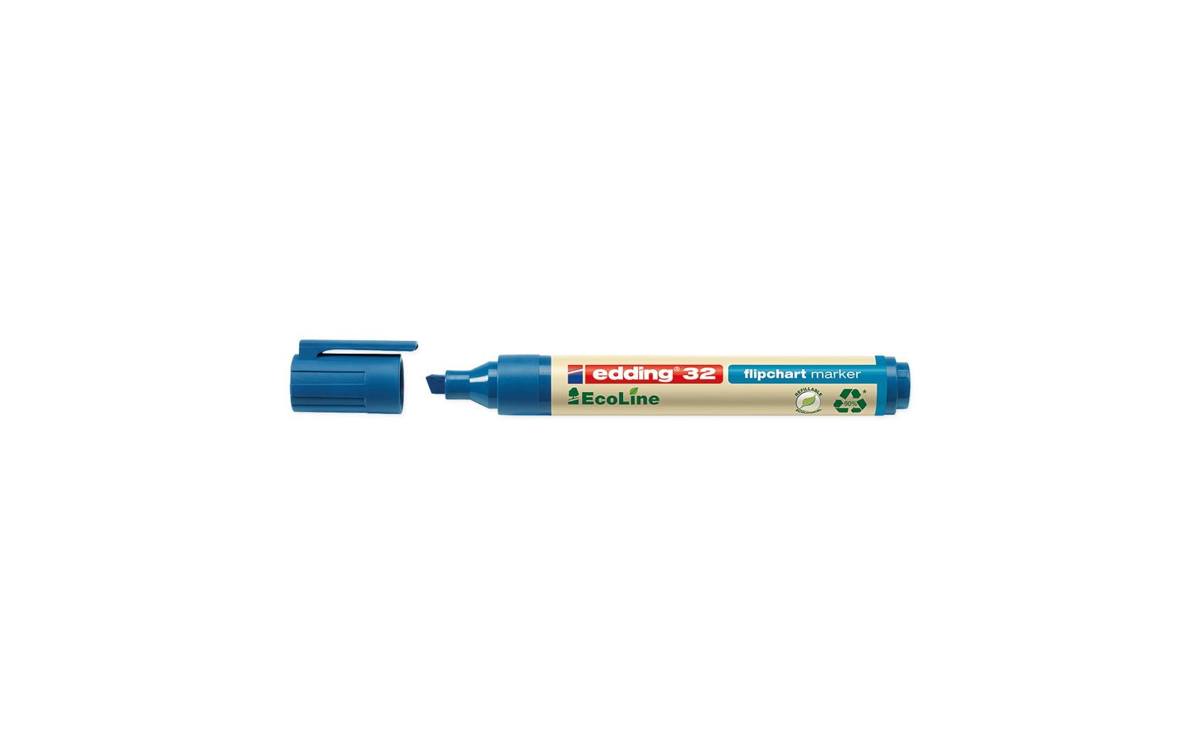 Edding Flipchart-Marker 32 EcoLine – Keilspitze 1,5-5 mm – Blau – Nachfüllbar