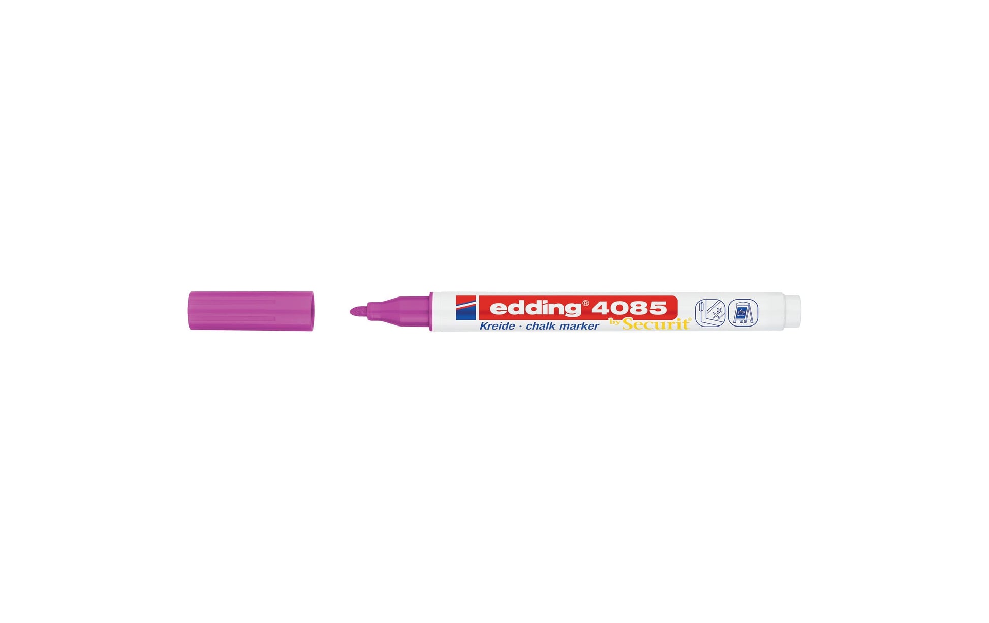 Edding 4085 Kreidemarker – Rund 1–2 mm – Purpur, für Glas/Tafel/Spiegel