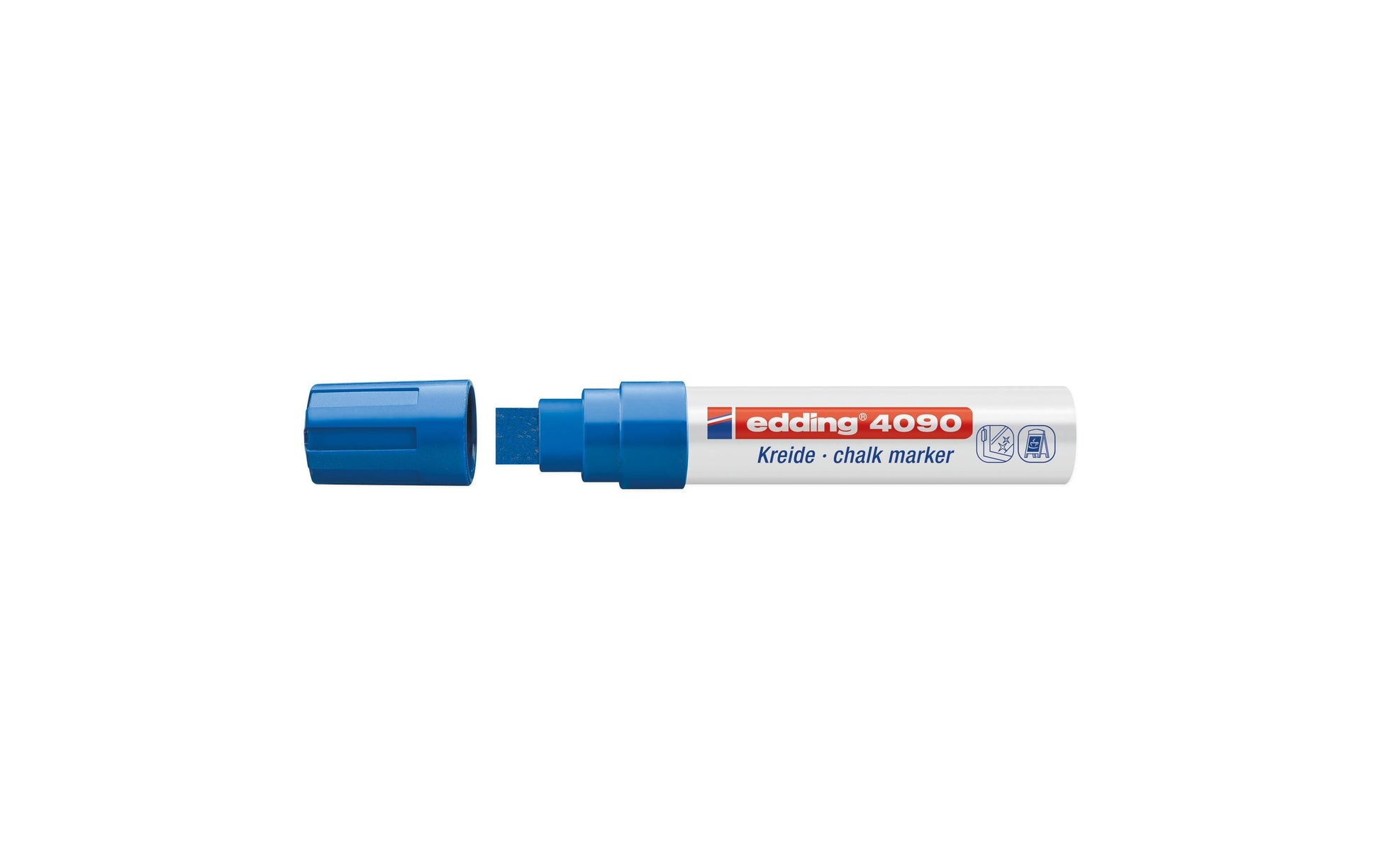 Edding Kreidemarker 4090 – Keilspitze, 4–15 mm – Blau