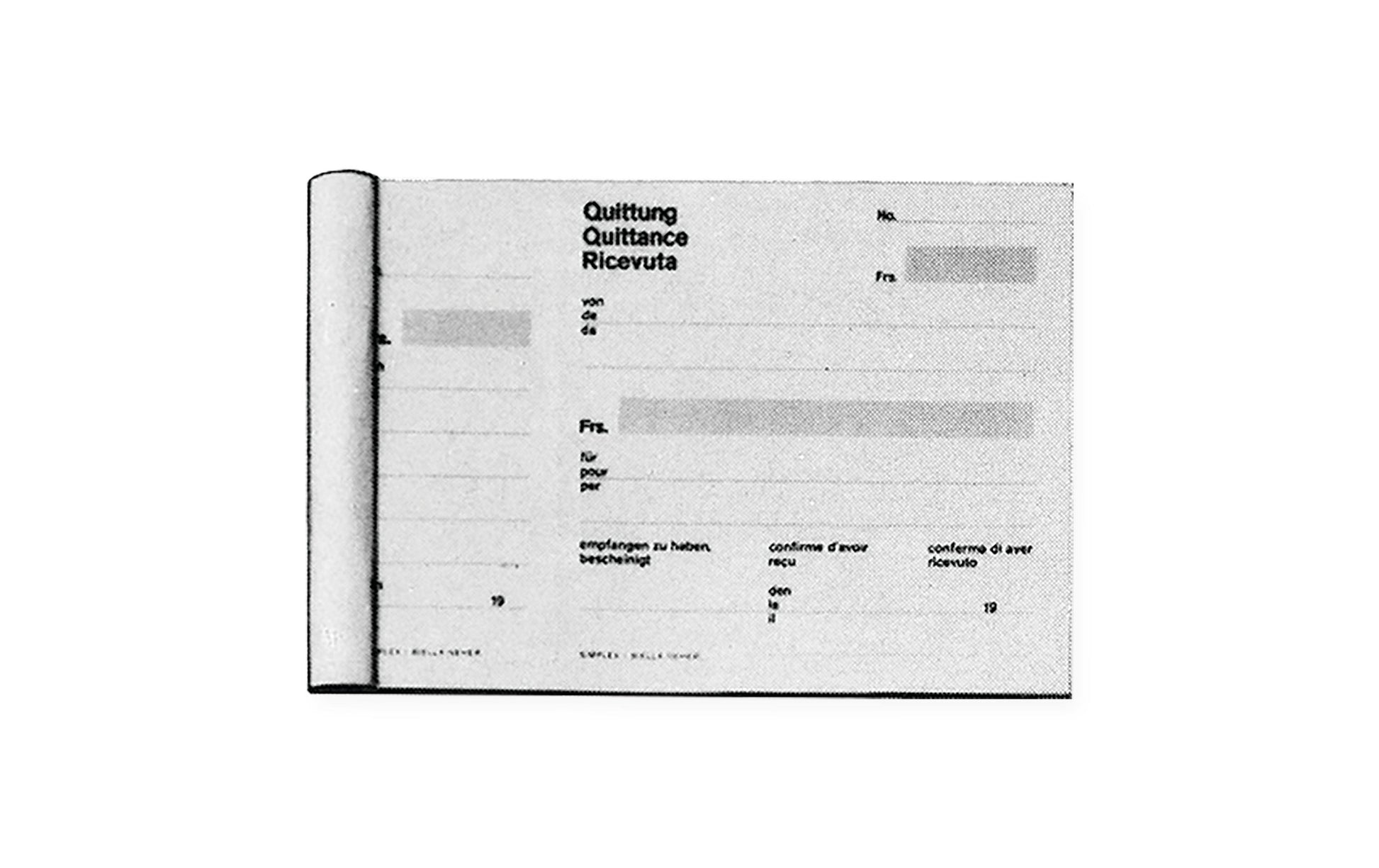 Simplex Formularblock – Quittungen, mehrsprachig, 50 Blatt, A6