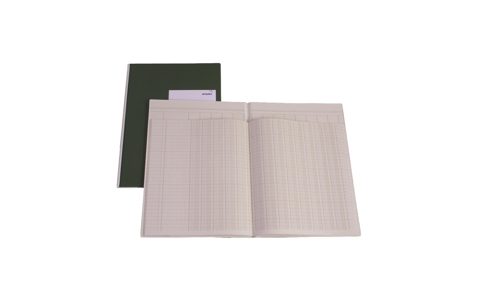 Simplex Statistikbuch A4, liniert, Fadenheftung, 160 Seiten, 100 g/m² – grün