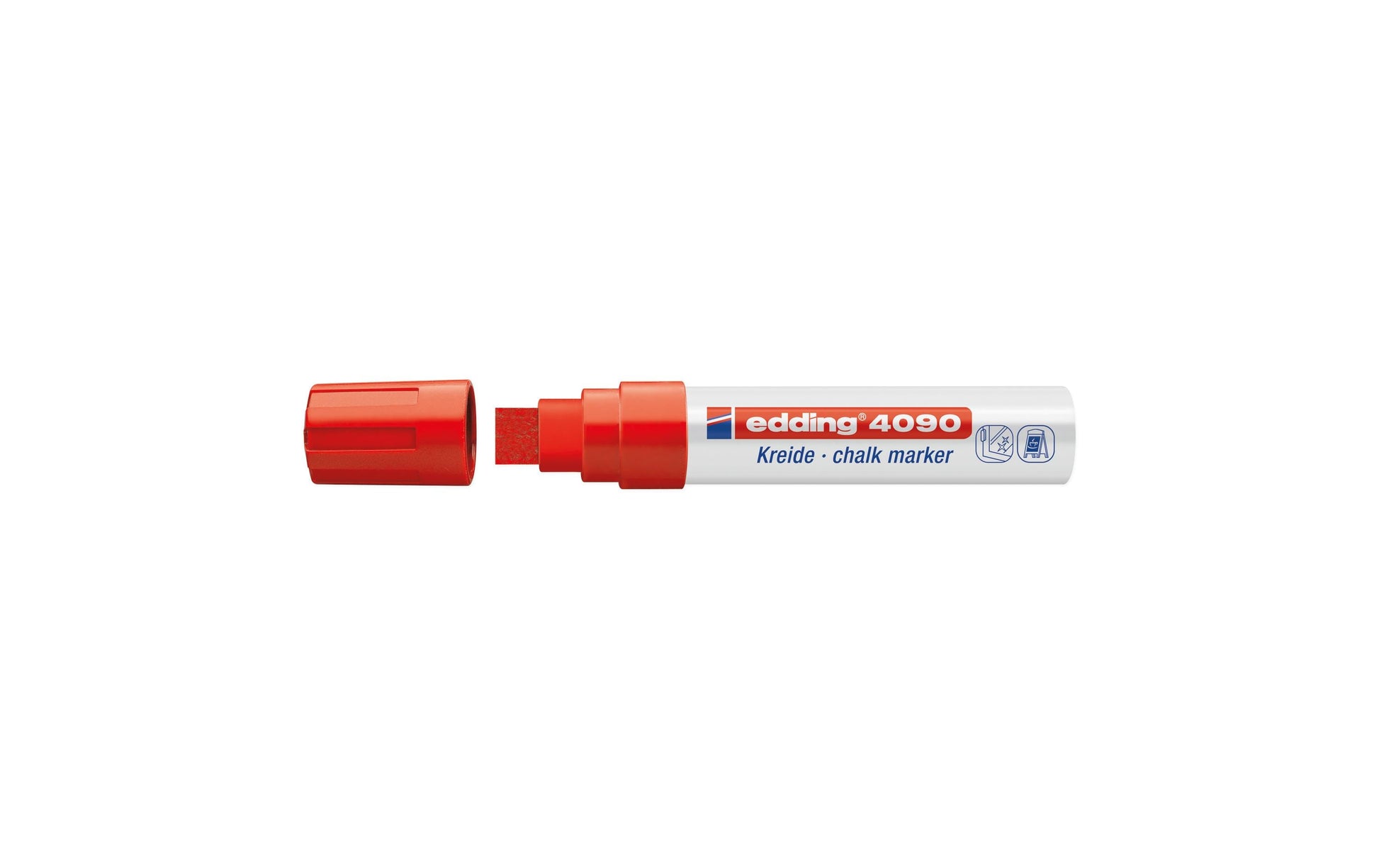 Edding Kreidemarker 4090 – Keilspitze, 4–15 mm – Rot