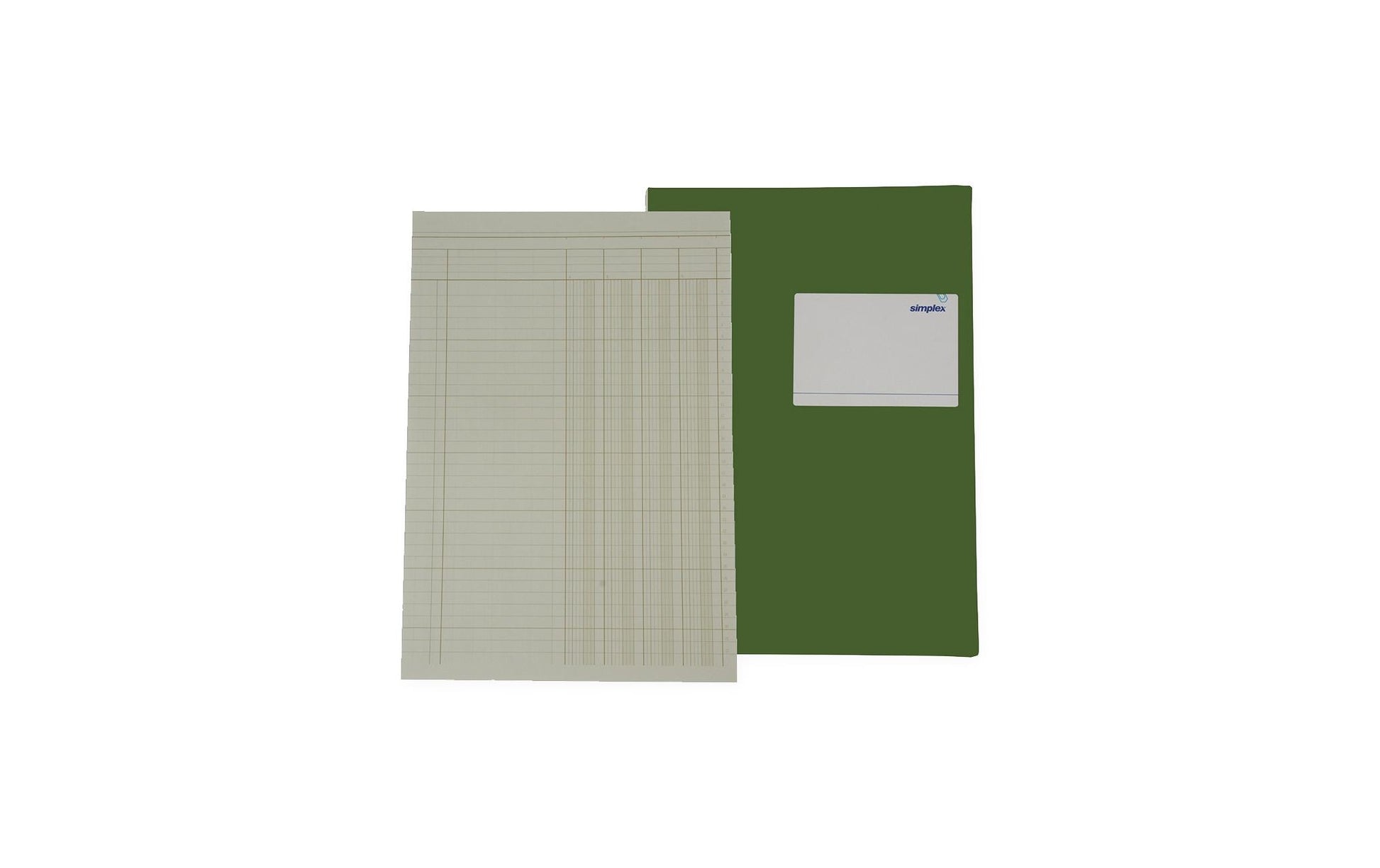 Simplex Statistikbuch A4, liniert, Fadenheftung, Softcover, 80 Seiten, 100 g/m² – Grün