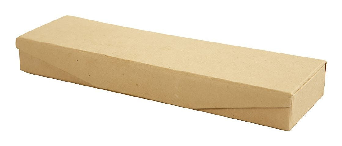 Creativ Company Stiftebox (Hartschale), Braun, Karton, 21 × 6 × 2,5 cm, 12er-Pack
