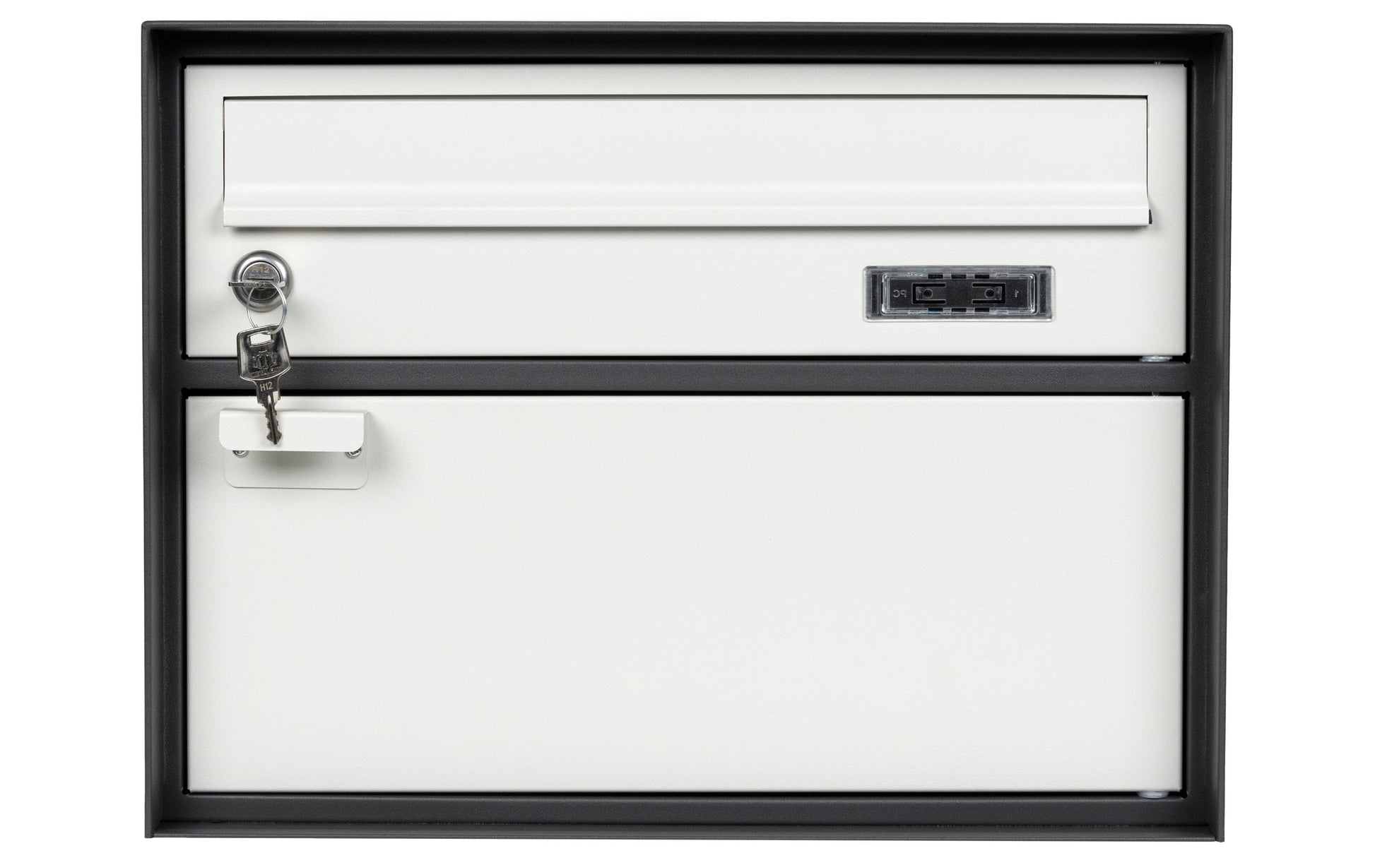 Struct Briefkasten – Stahl, grau, 41,4 × 31,4 × 30,7 cm