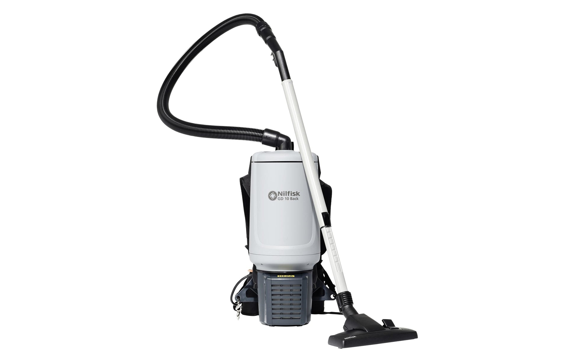 Nilfisk Trockensauger GD10 Back HEPA EU – 780 W, 10 l, Netzbetrieb, Schlauch 1,0 m