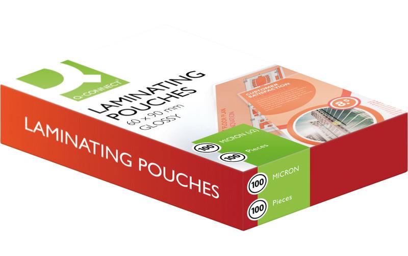 Connect Q-Connect Laminierfolien 60 × 90 mm – 100 µm, glänzend, 100 Stück