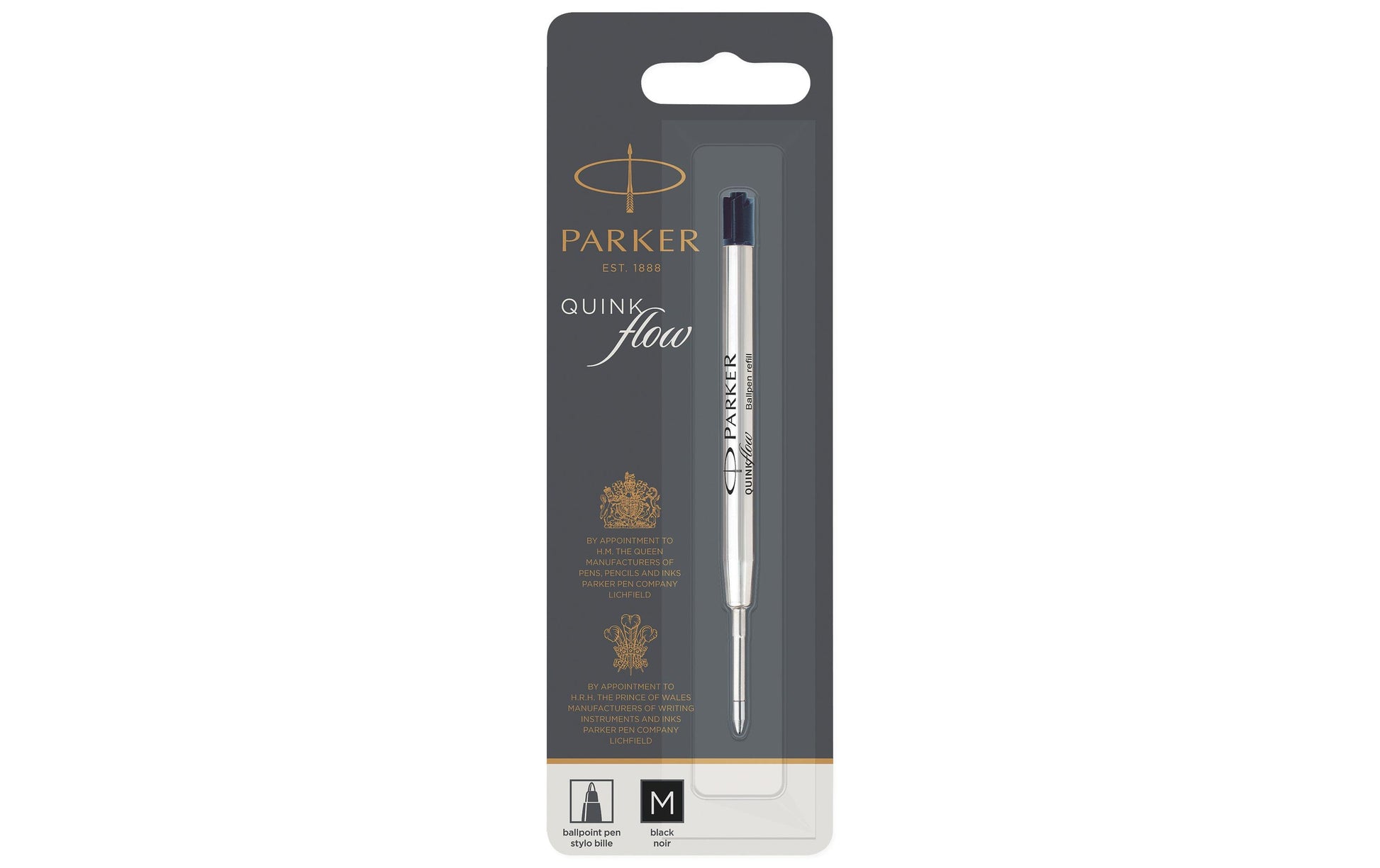 Parker Kugelschreiber-Mine – Schwarz, 1 mm, dokumentenecht, geruchsarm, 1 Stück