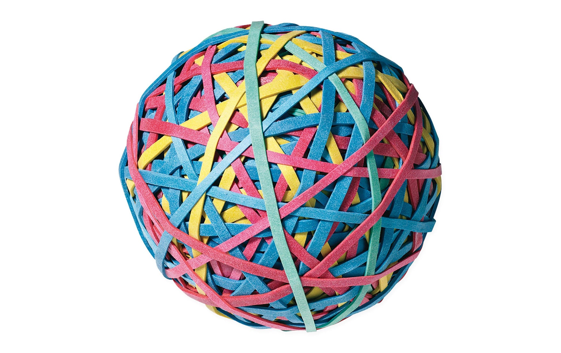 Alco Gummiband-Ball – Ø 70 mm, farbig sortiert, 190 g