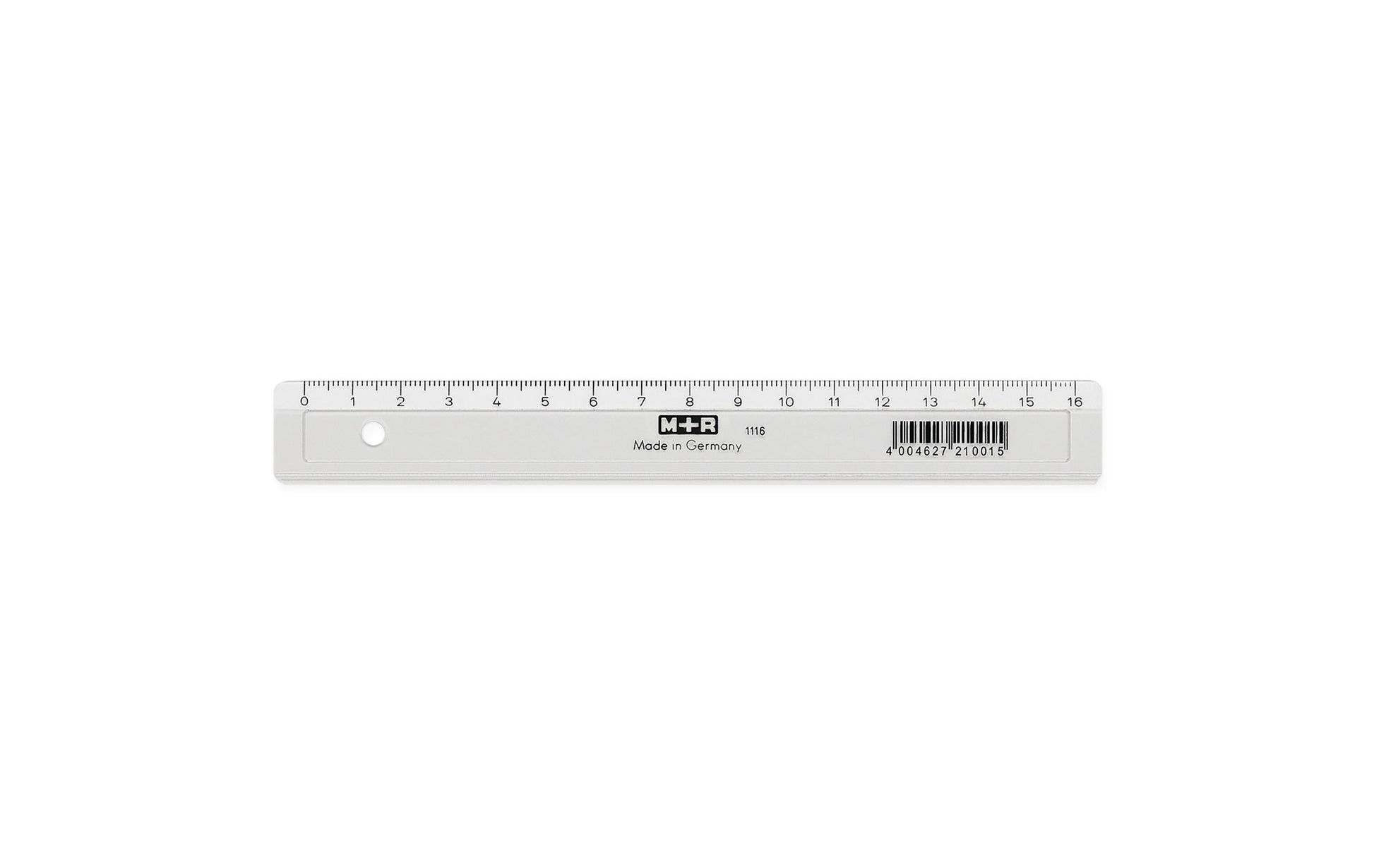 M+R Lineal – Kunststoff – 16 cm – transparent