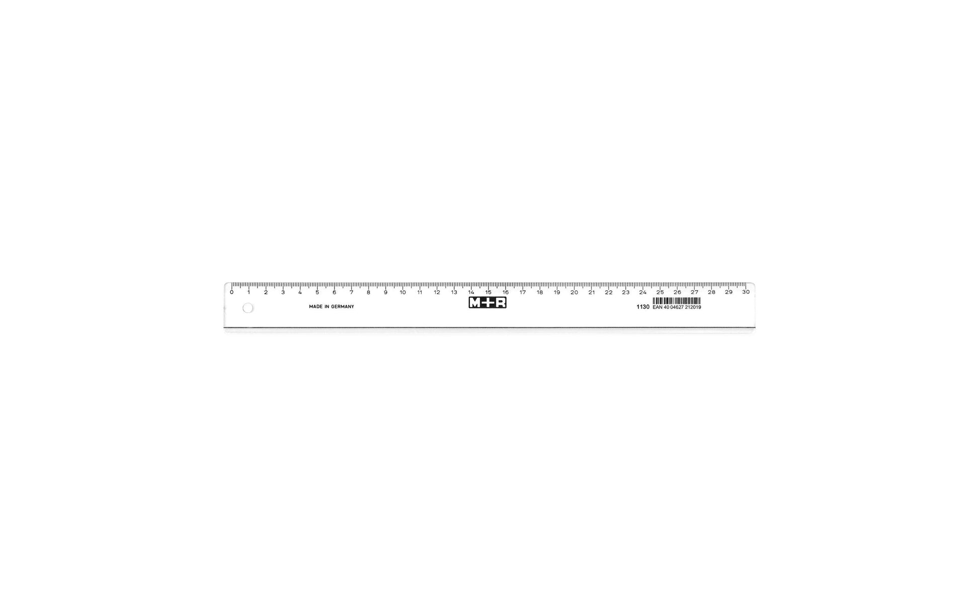M+R Lineal – Kunststoff – 40 cm – geprägte Skala – transparent