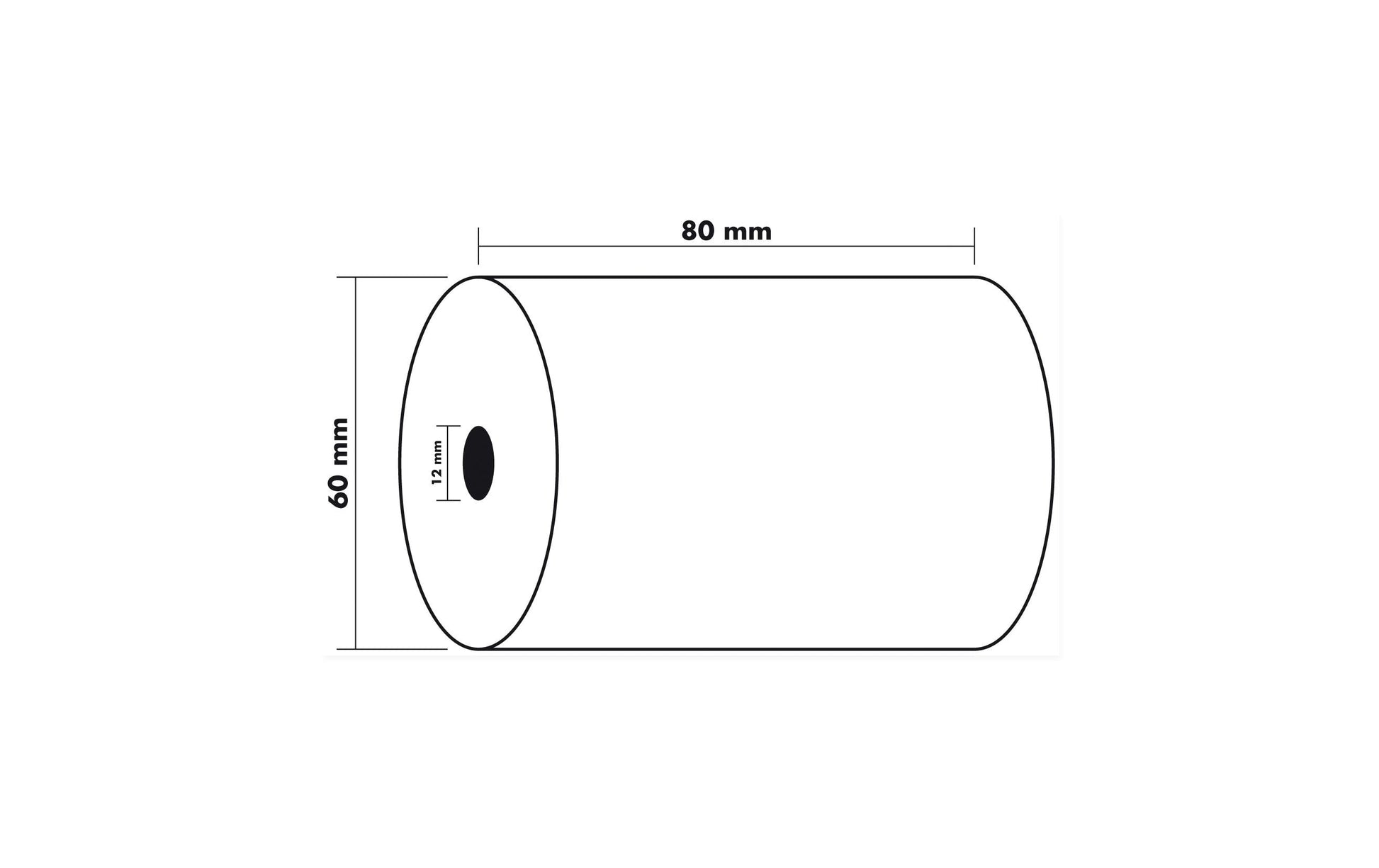 Exacompta Thermorolle – 80 mm × 60 m, BPA-frei – 10 Stk.