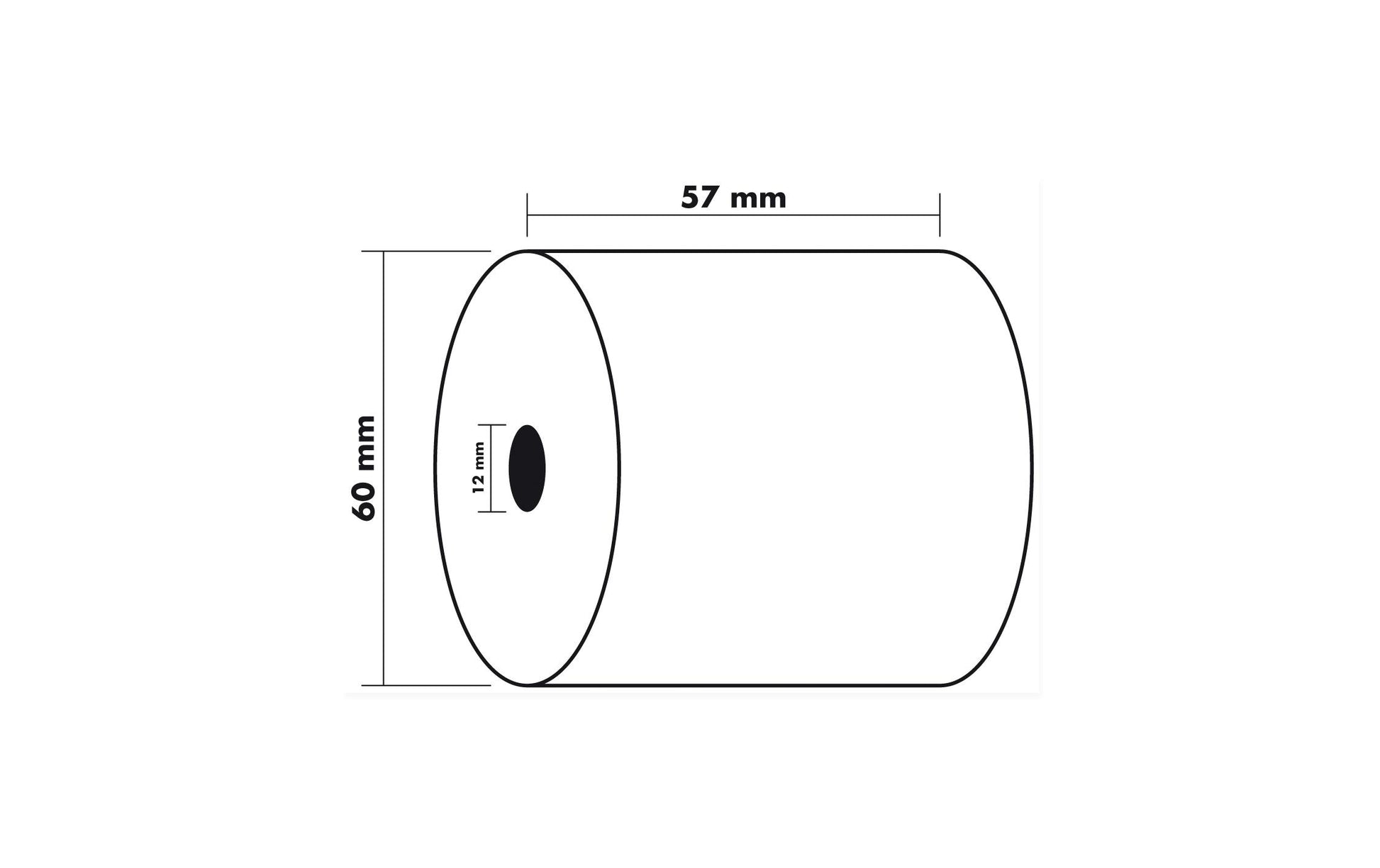 Exacompta Thermorolle 57×44 m×12 mm, 55 g/m², phenolfrei – 10 Rollen