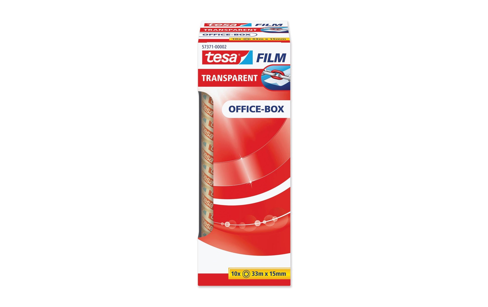 TESA 57371 Klebefilm klar – 15 mm × 33 m, transparent, PP, 10 Rollen