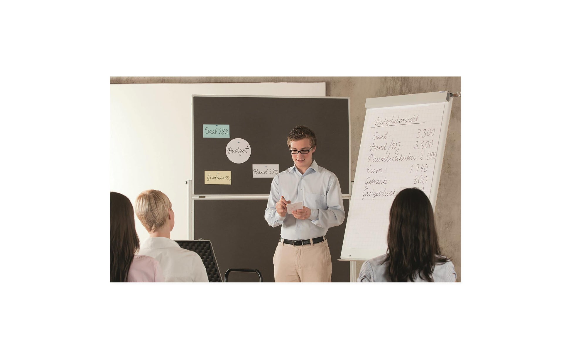 Magnetoplan Moderationskarten rechteckig – 20 × 10 cm, 500 Stk. – sortiert