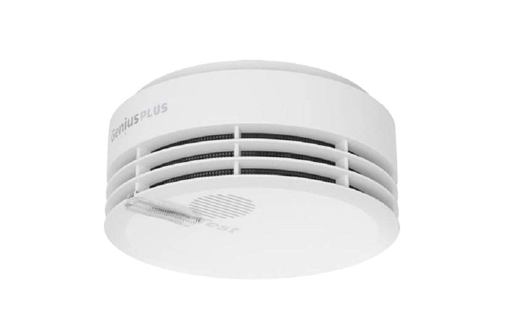 Hekatron Genius Plus – Funk-Rauchmelder, vernetzbar, 10-Jahres-Batterie, 85 dB, EN 14604 – Weiss