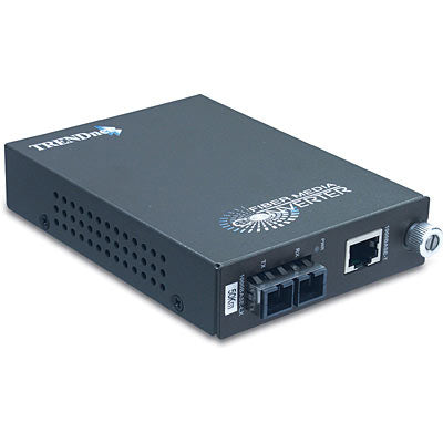 TRENDnet TFC-1000S50 Medienkonverter SC zu RJ-45 – 1 Gbit/s, 1300 nm, 50 km, 1 RJ-45/1 SC, für 9/125 µm