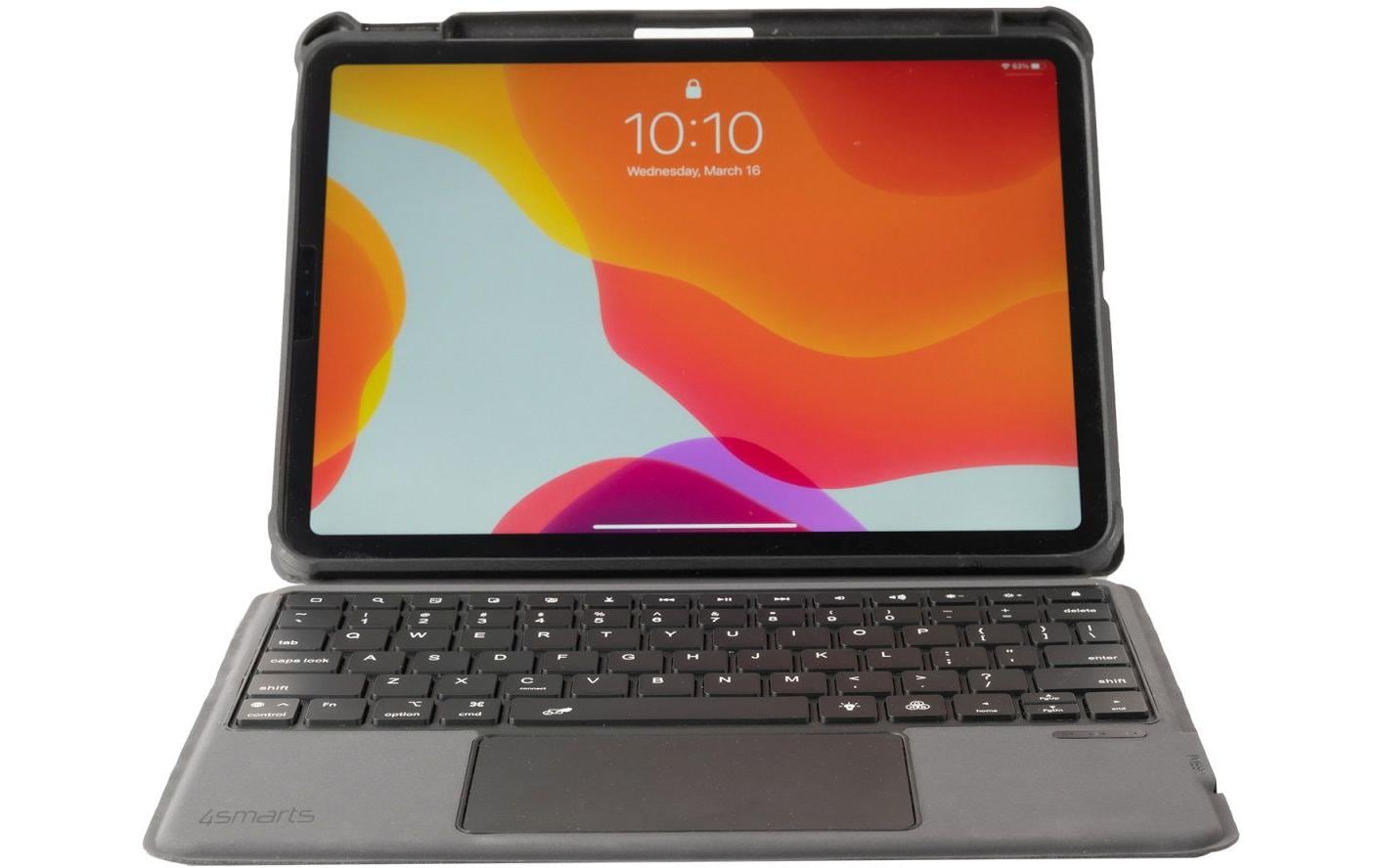 4smarts Tastatur-Case für iPad 10,2" (7.–9. Gen.) – Bluetooth, QWERTZ (CH), mit Trackpad – Schwarz