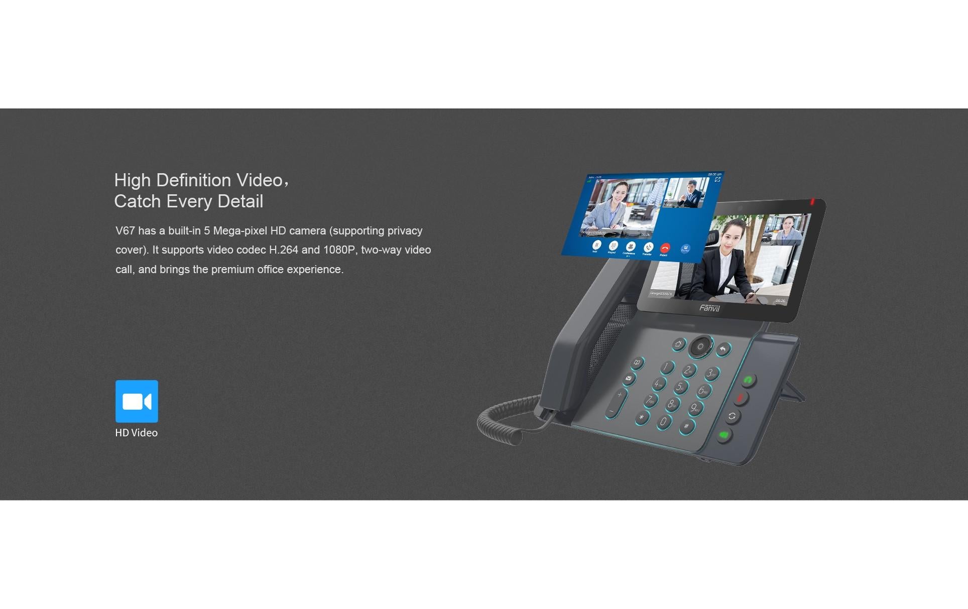 Fanvil V67 Smart Video Telefon – 7" Touchscreen, WLAN, PoE