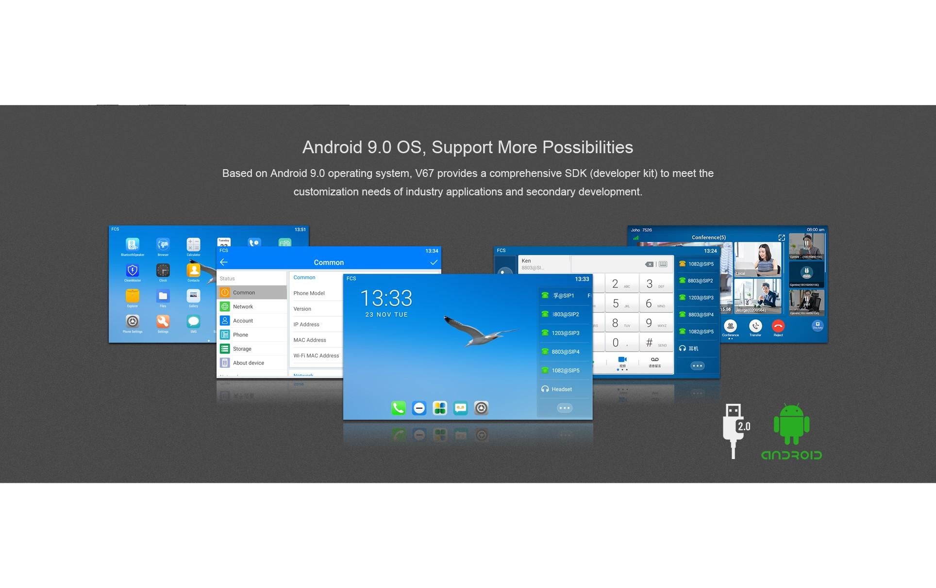 Fanvil V67 Smart Video Telefon – 7" Touchscreen, WLAN, PoE