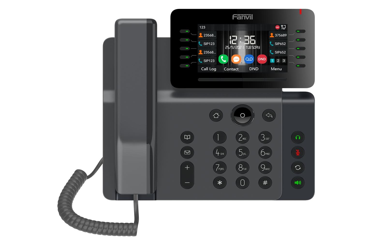 Fanvil V65 Prime – IP-Videotelefon, 20 SIP-Konten, 4,3", WLAN/BT, Gigabit, PoE, für Yeastar, Schwarz