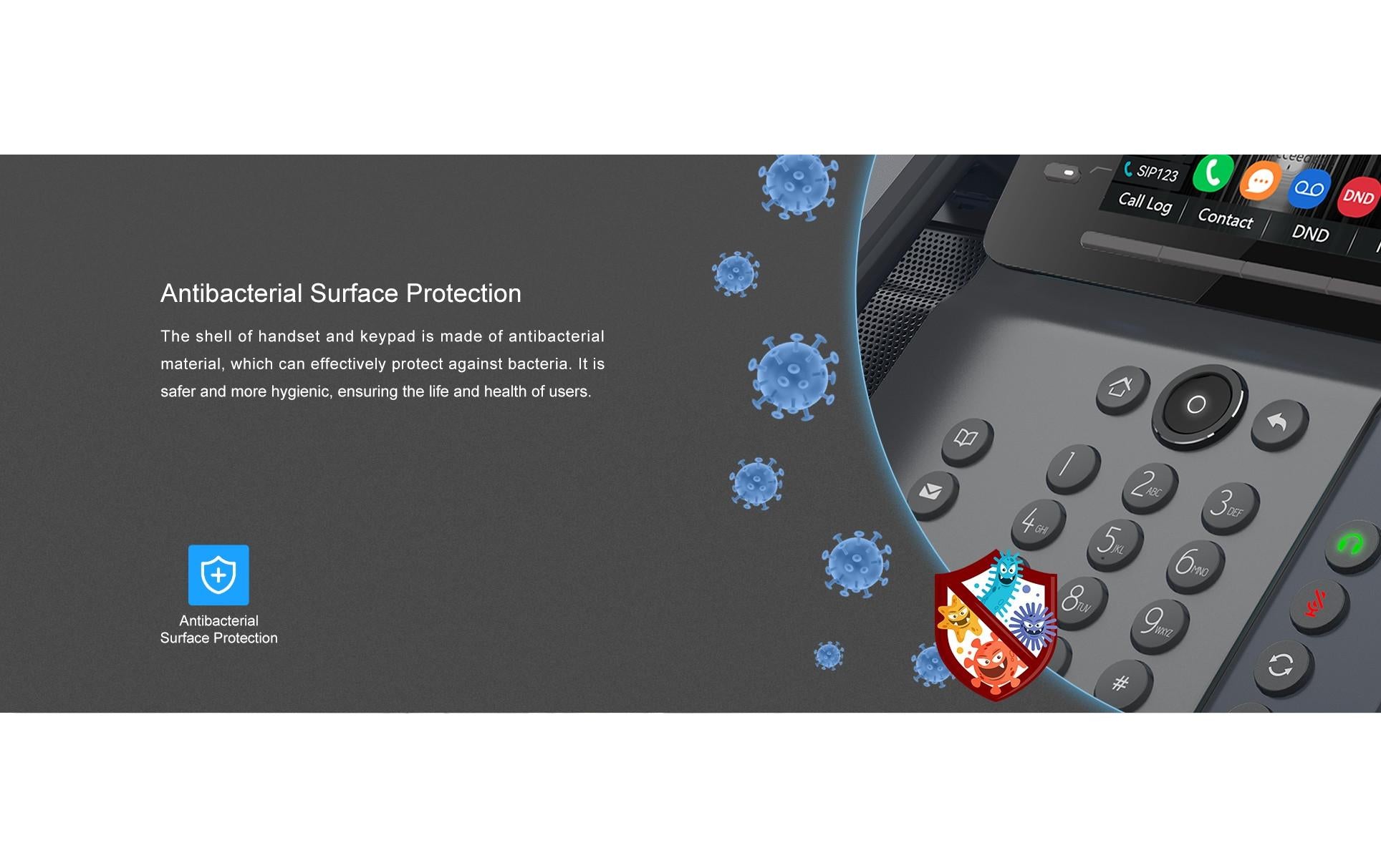 Fanvil V65 Prime – IP-Videotelefon, 20 SIP-Konten, 4,3", WLAN/BT, Gigabit, PoE, für Yeastar, Schwarz
