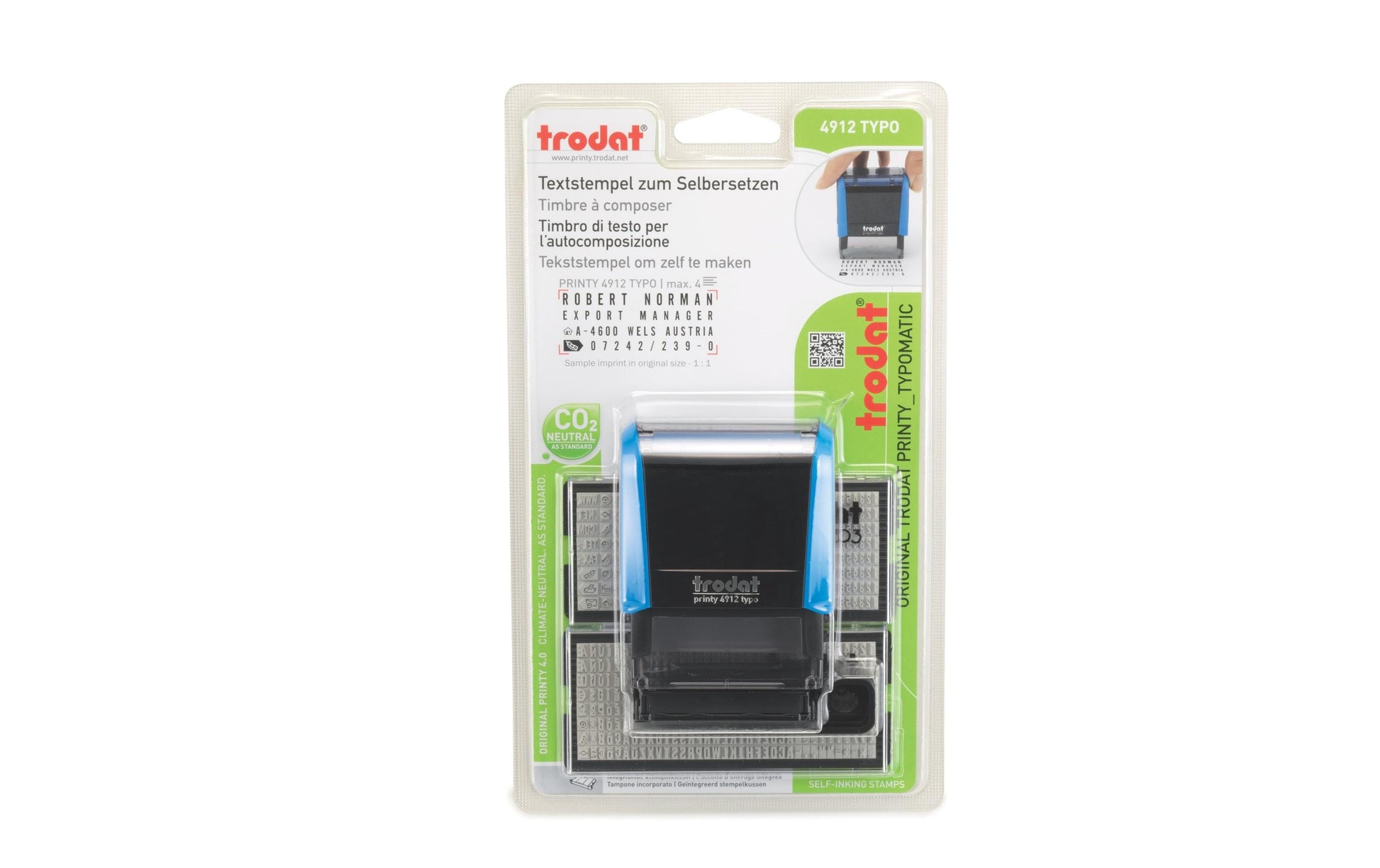 Trodat Motivstempel Printy 4912 Typo – Abdruck: 47 × 18 mm