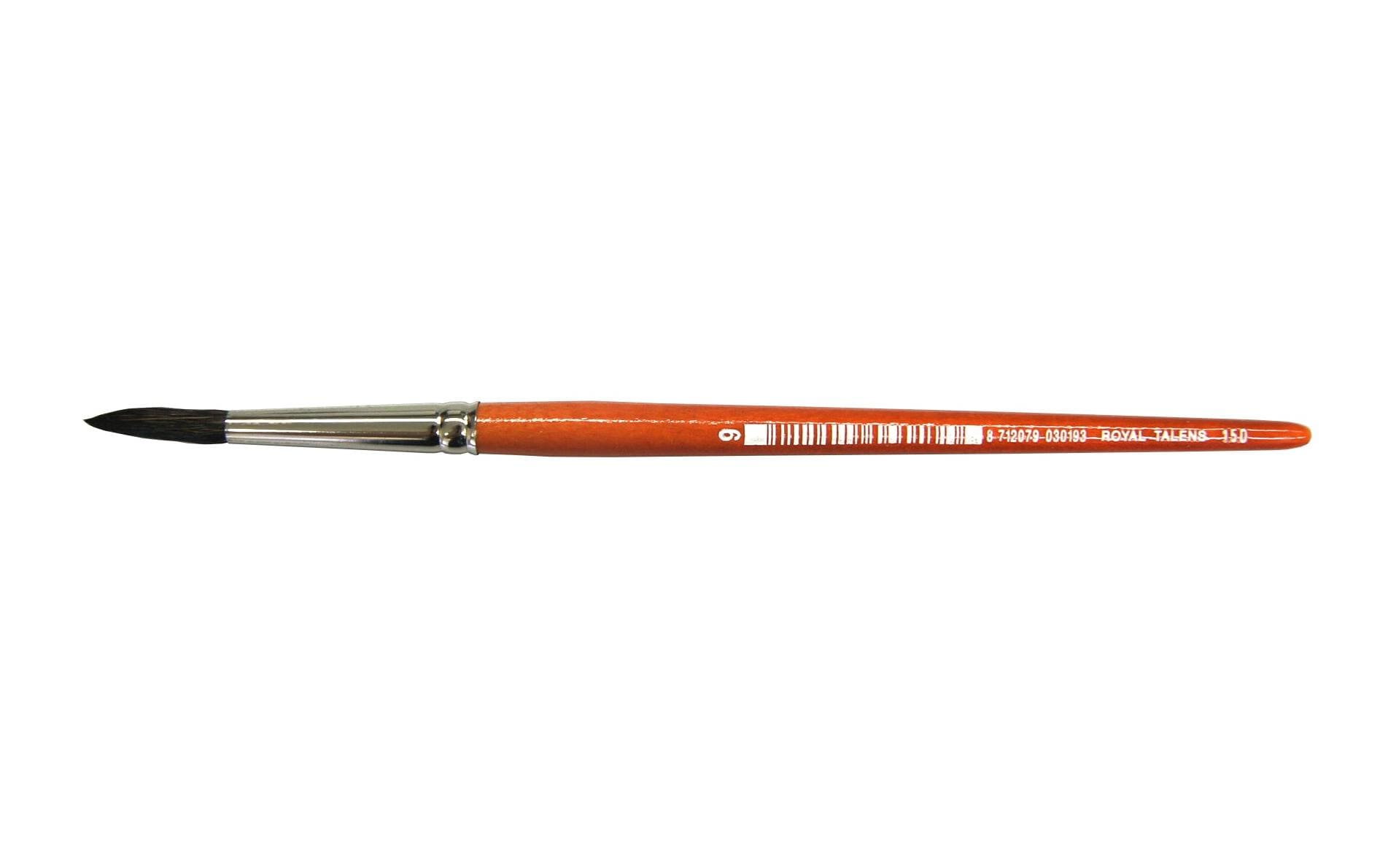Talens Aquarellpinsel-Set – Rot, Grösse 9 (5,4 mm), 12er-Pack