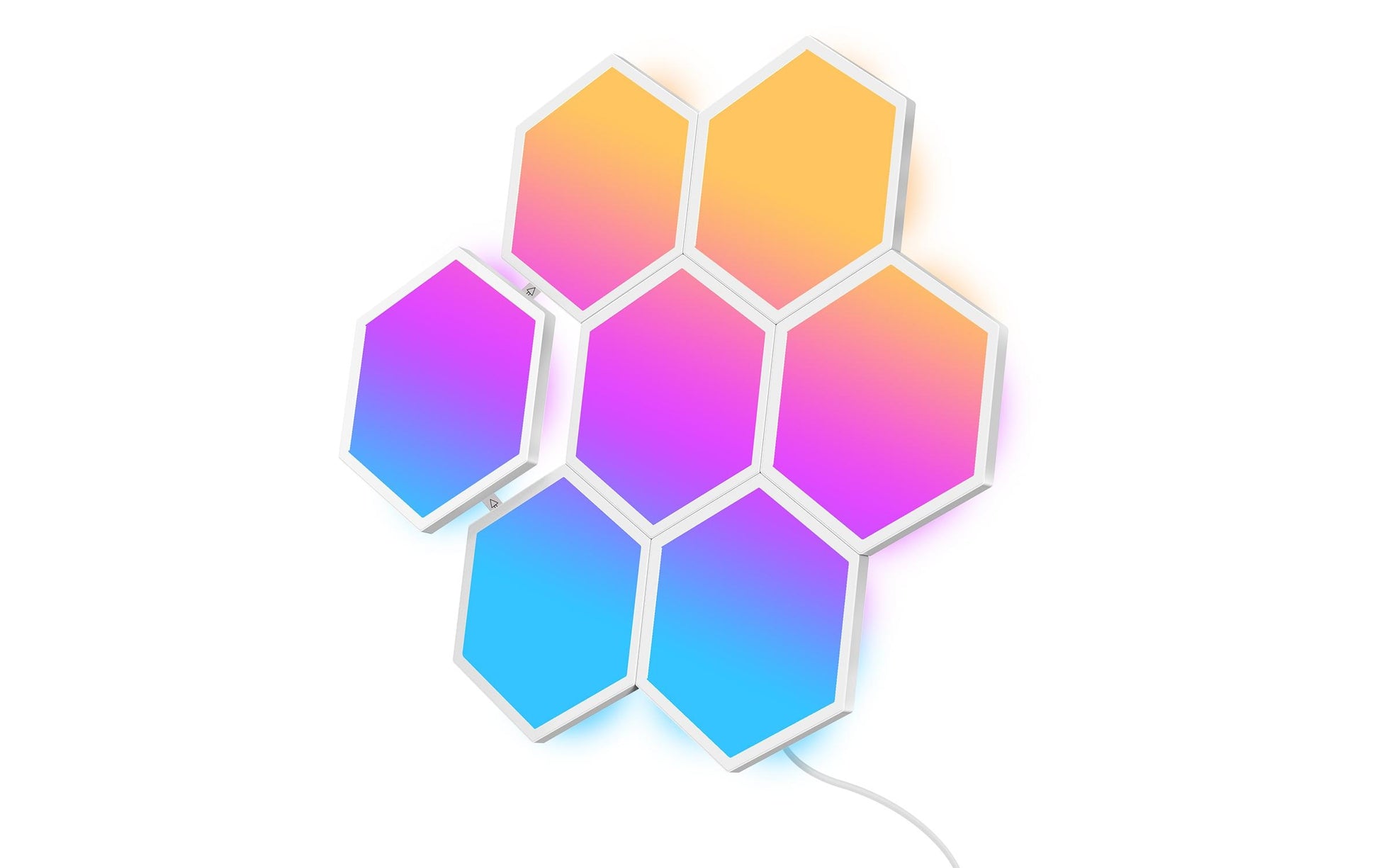 Govee Panel LED Glide Hexa 10er-Set – WLAN, Bluetooth, für Alexa & Google – RGBIC – 36 W – Weiss