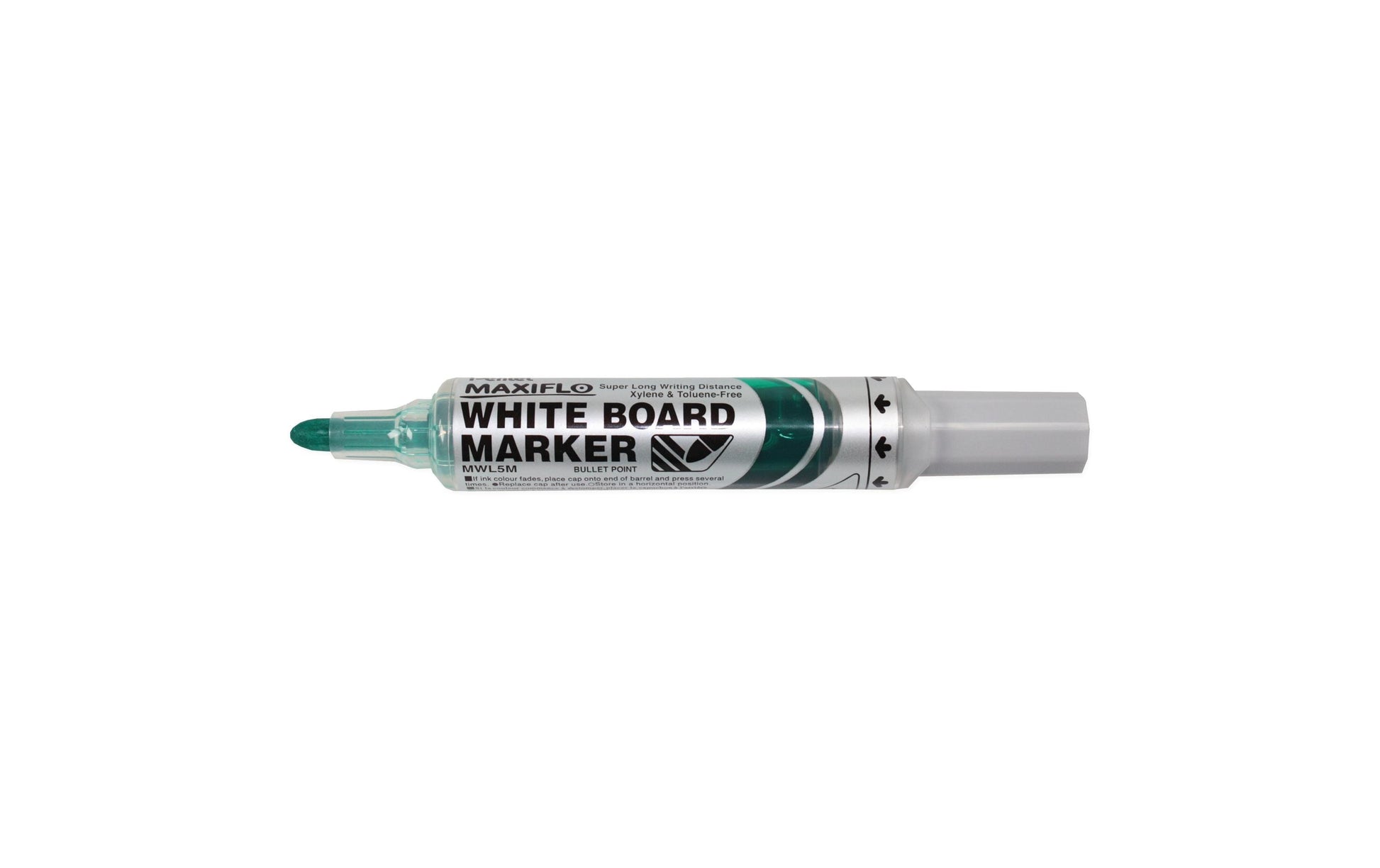 Pentel Whiteboard-Marker Maxiflo MWL5M – Konische Spitze 6 mm – Grün – Trocken abwischbar